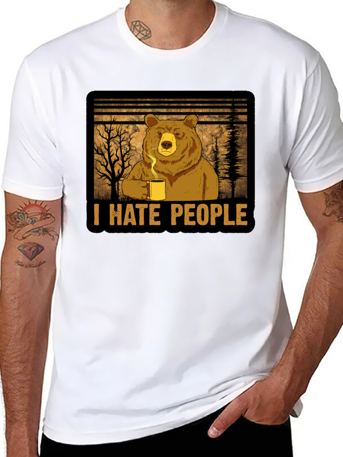 I Hate People Bear T-Shirt