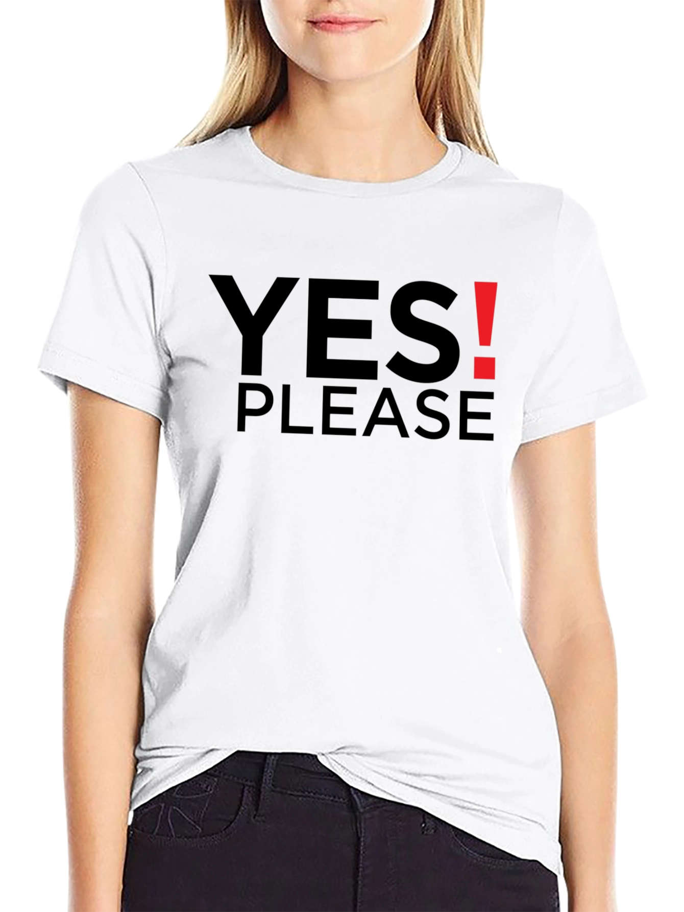Yes Please! Black Graphic Tee