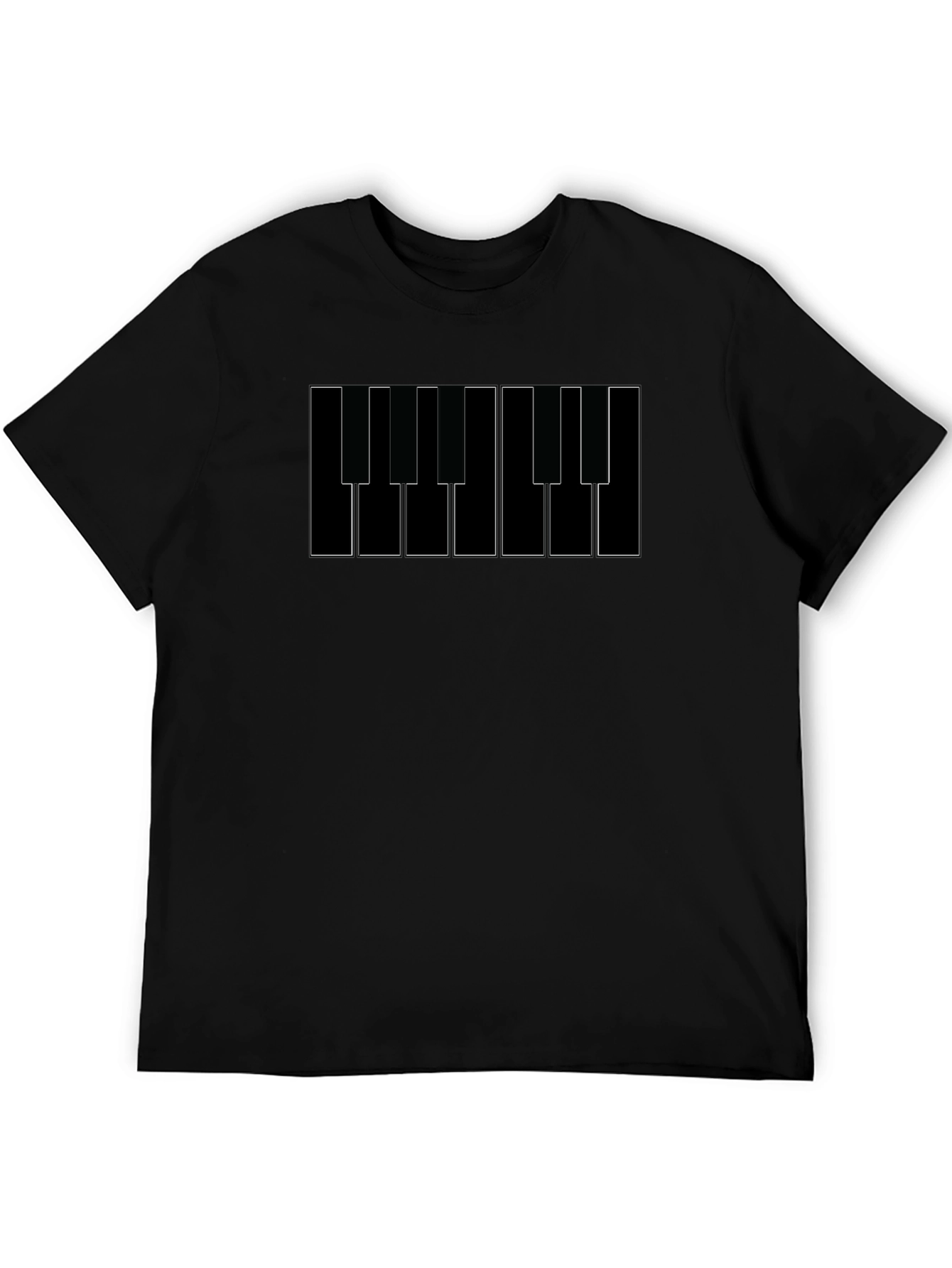 Piano Keys Graphic Tee - Musical Style