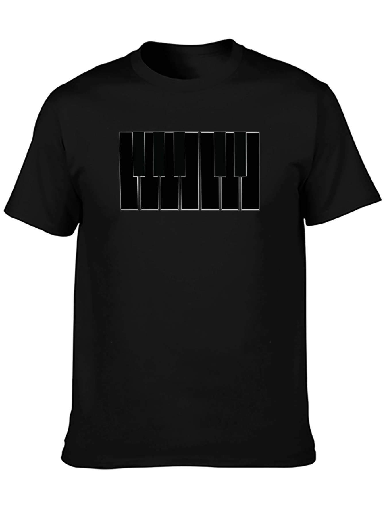 Piano Keys Graphic Tee - Musical Style
