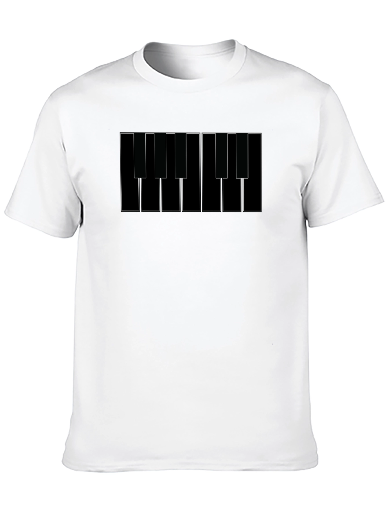 Piano Keys Graphic Tee - Musical Style
