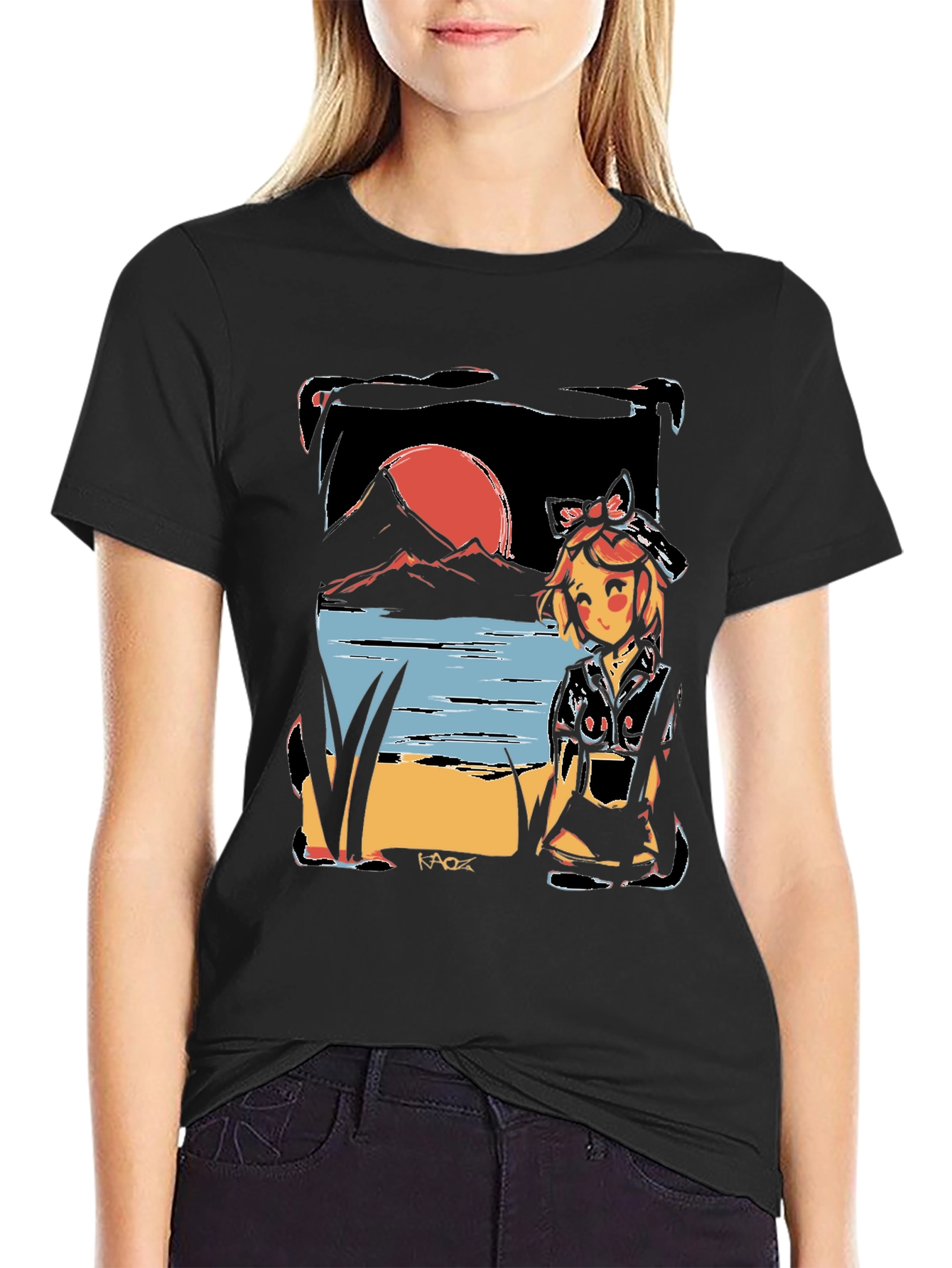 Anime Sunset T-Shirt - Unique Graphic Tee