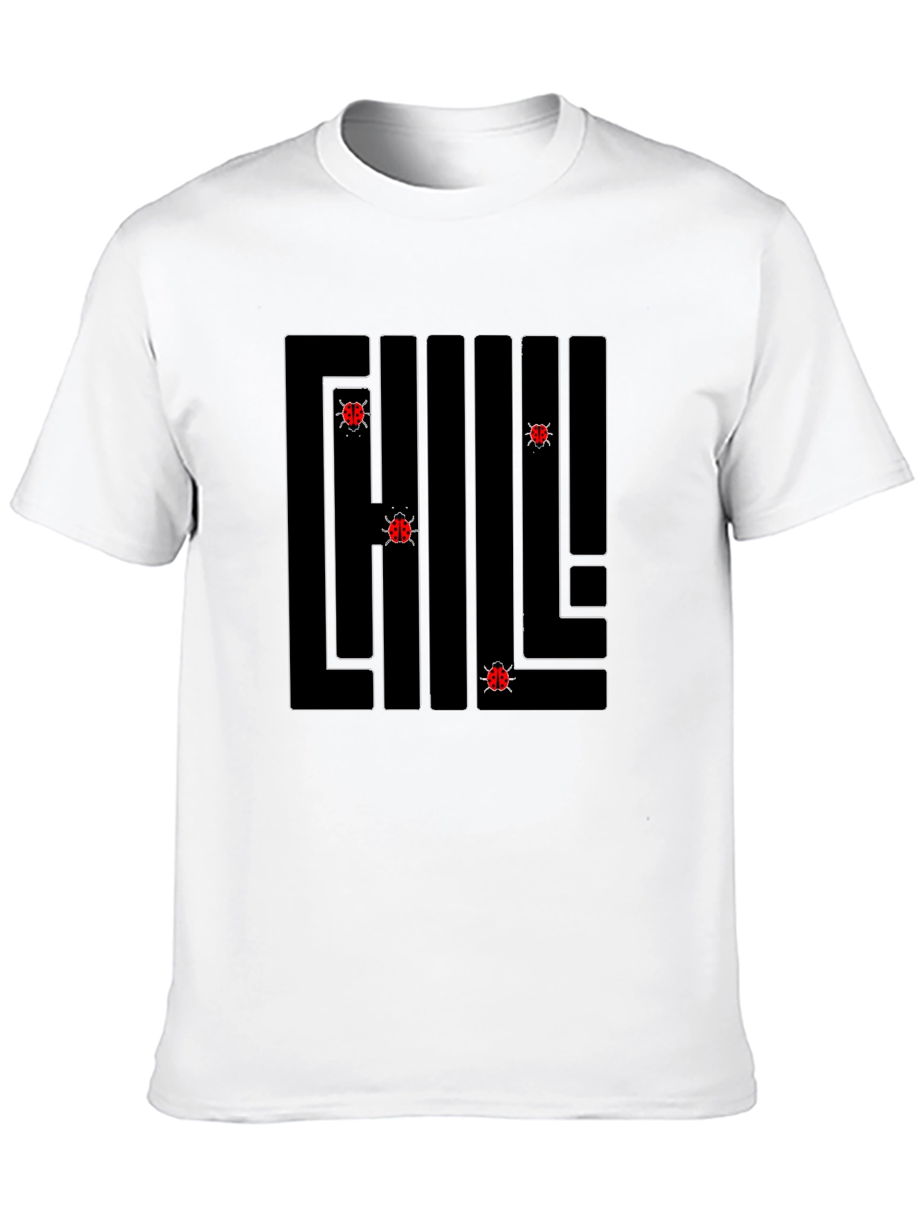 Chill Ladybug Maze T-Shirt - Black