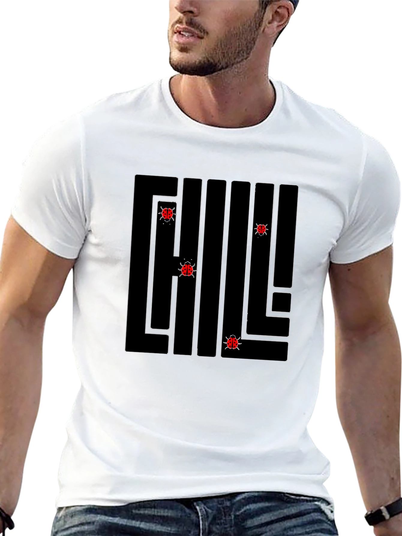 Chill Ladybug Maze T-Shirt - Black