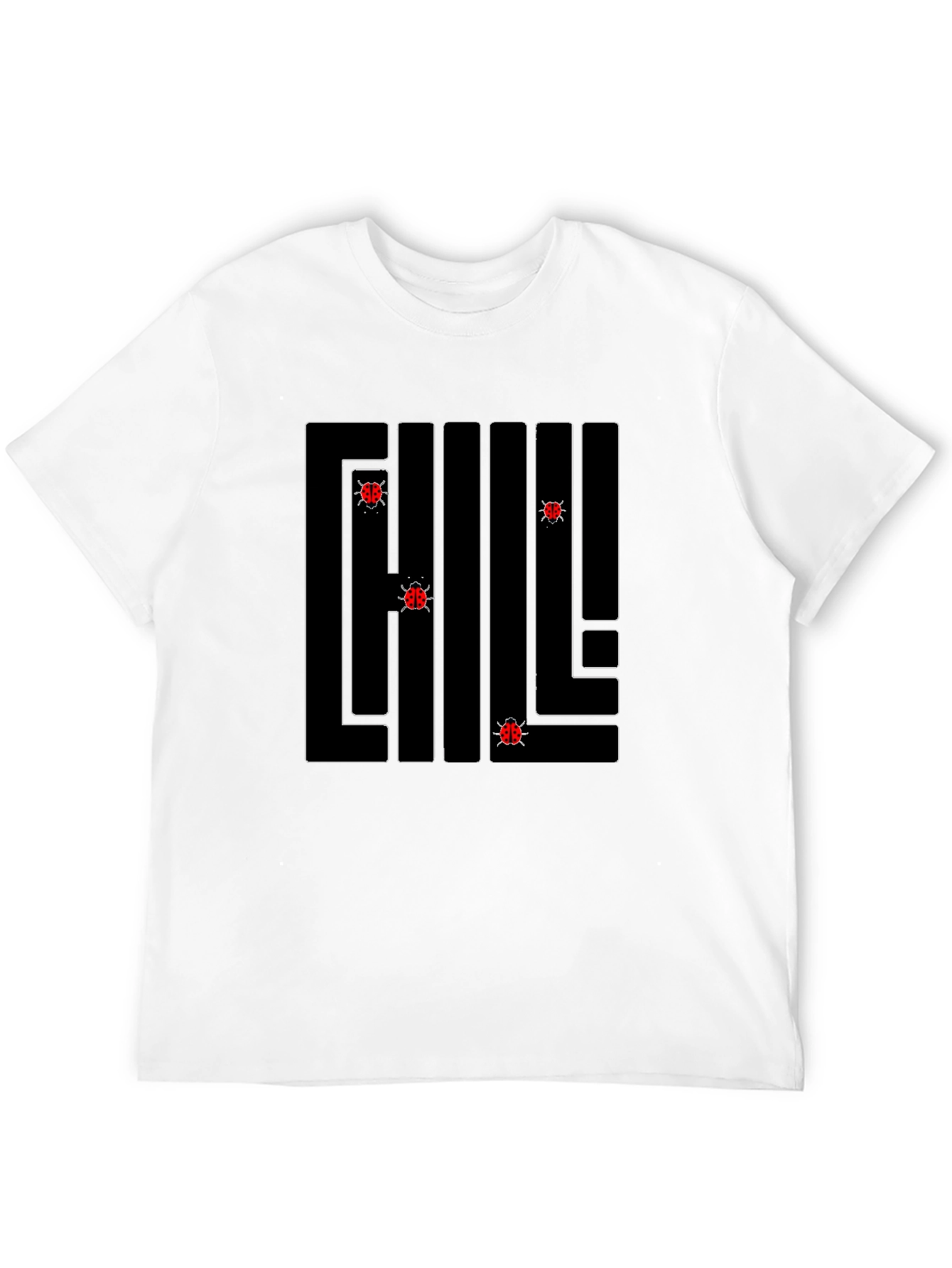 Chill Ladybug Maze T-Shirt - Black