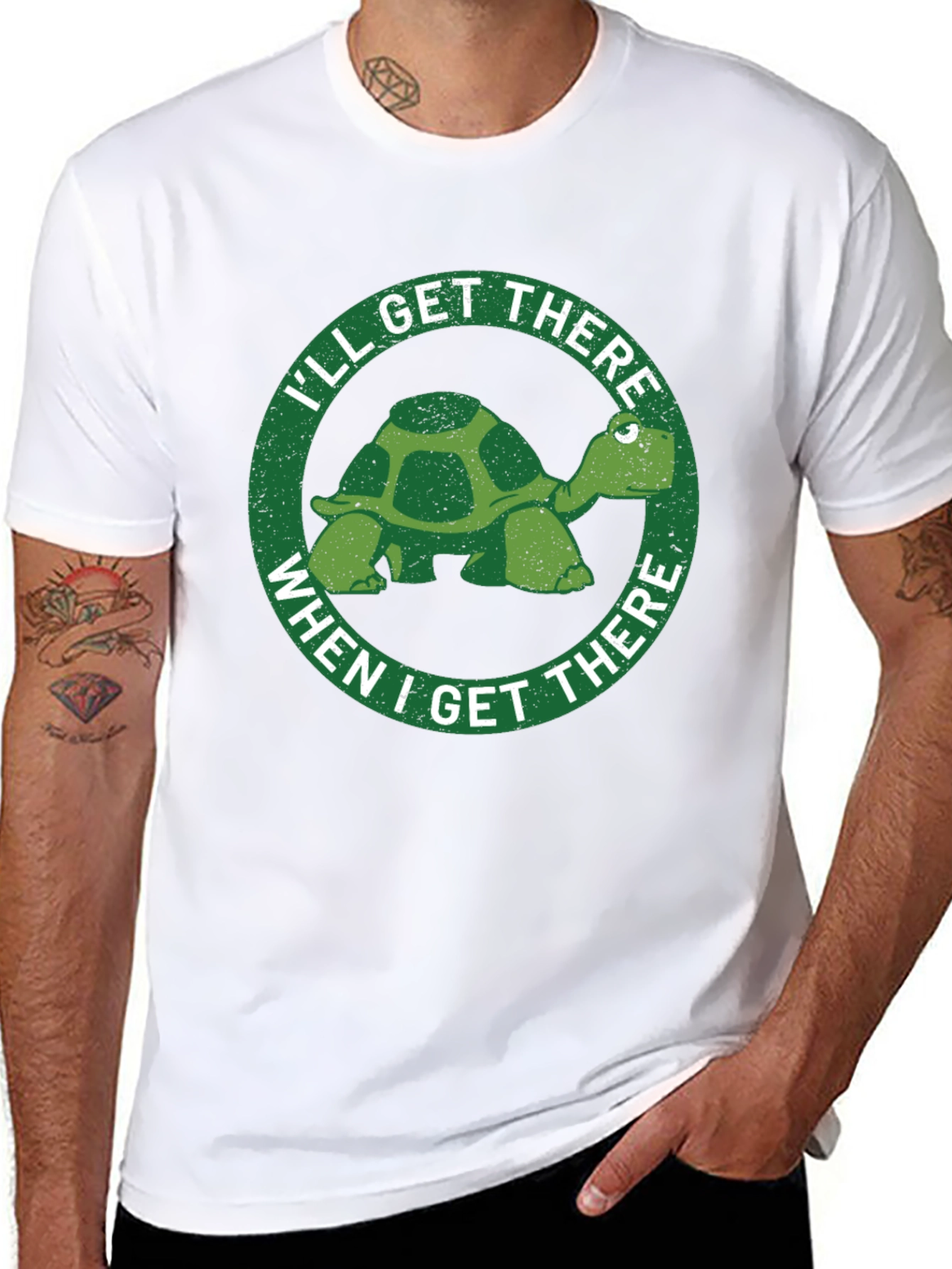 Ill Get There Turtle Graphic T-Shirt