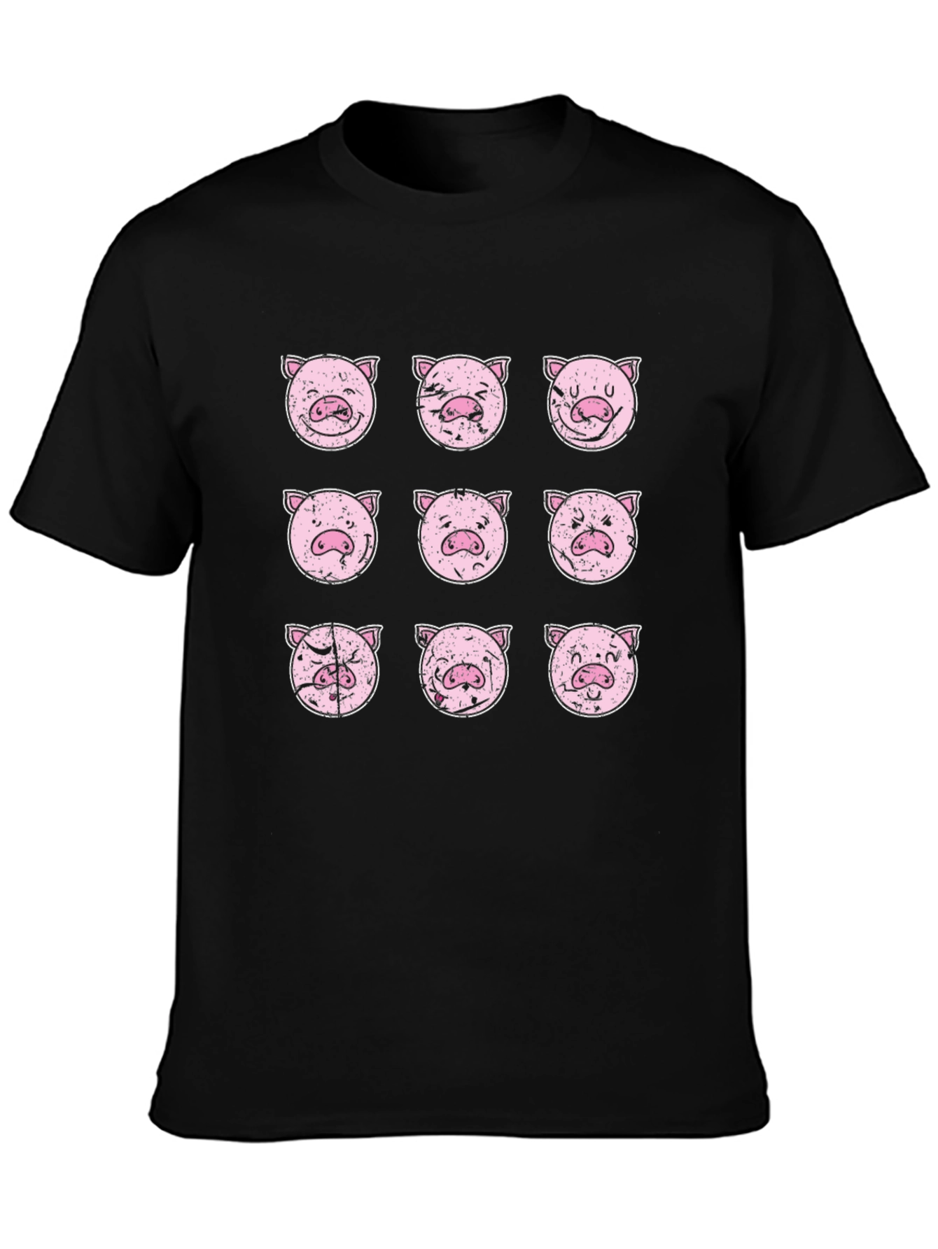 Expression Pig T-Shirt - Black Graphic Tee