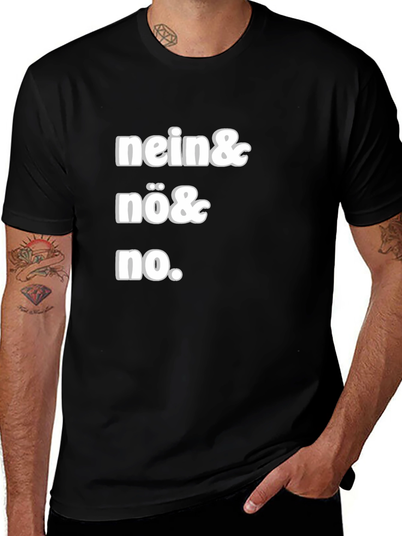 Nein Nö No Black Graphic Tee