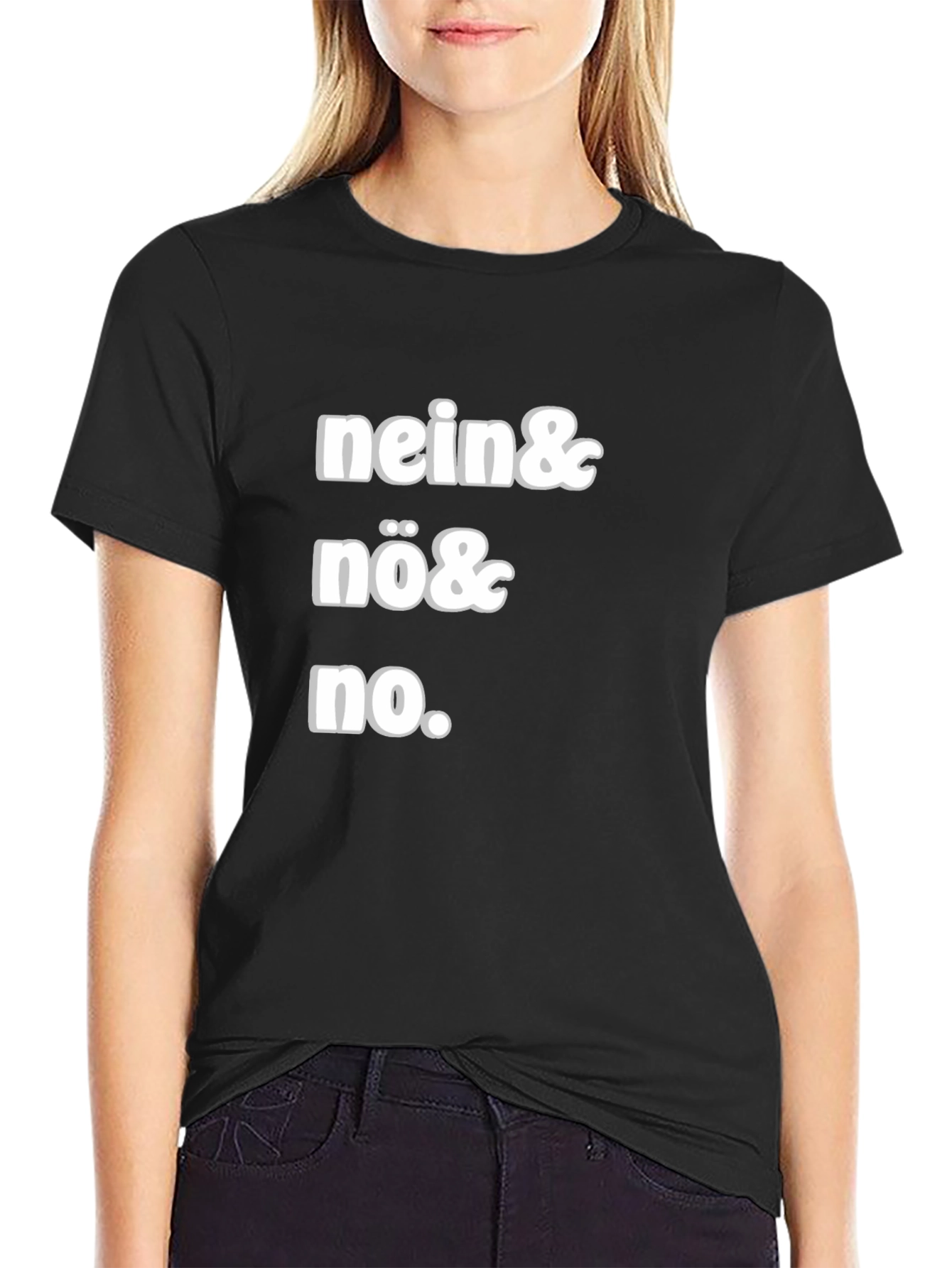 Nein Nö No Black Graphic Tee