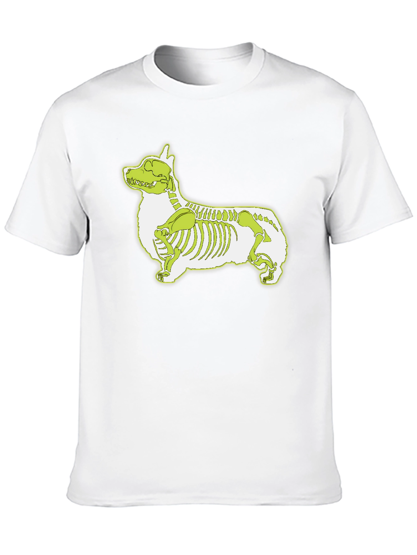 Corgi Skeleton Graphic Black T-Shirt