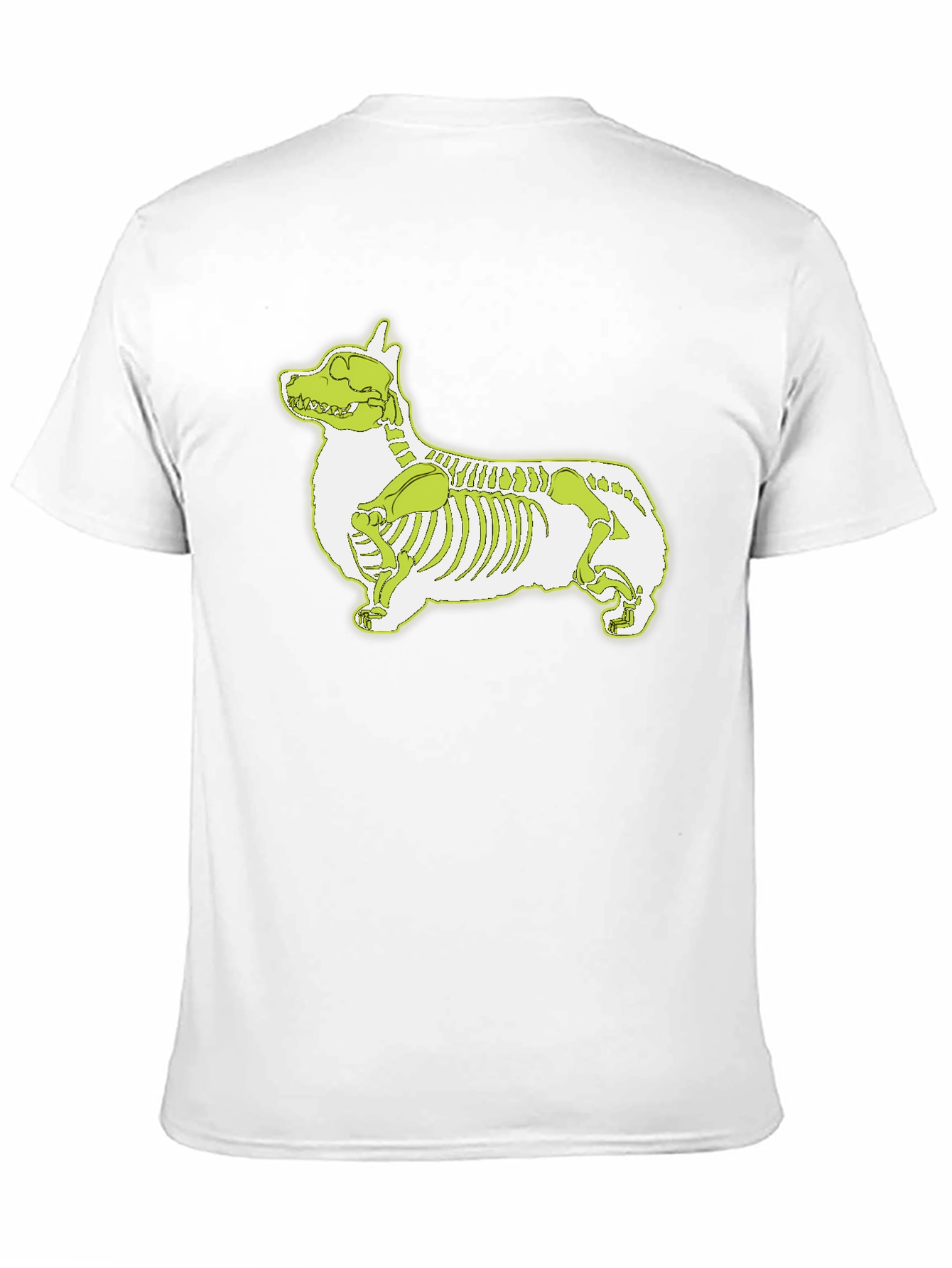 Corgi Skeleton Graphic Black T-Shirt