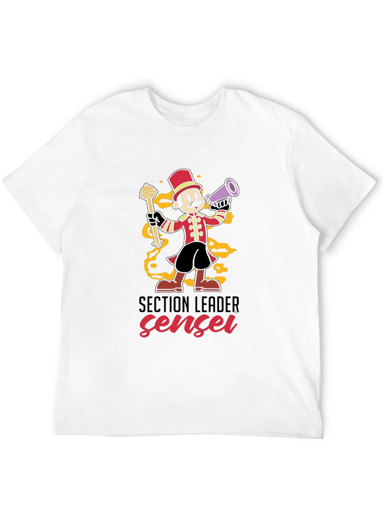 Section Leader Sensei T-Shirt - Cartoon Band Leader Tee