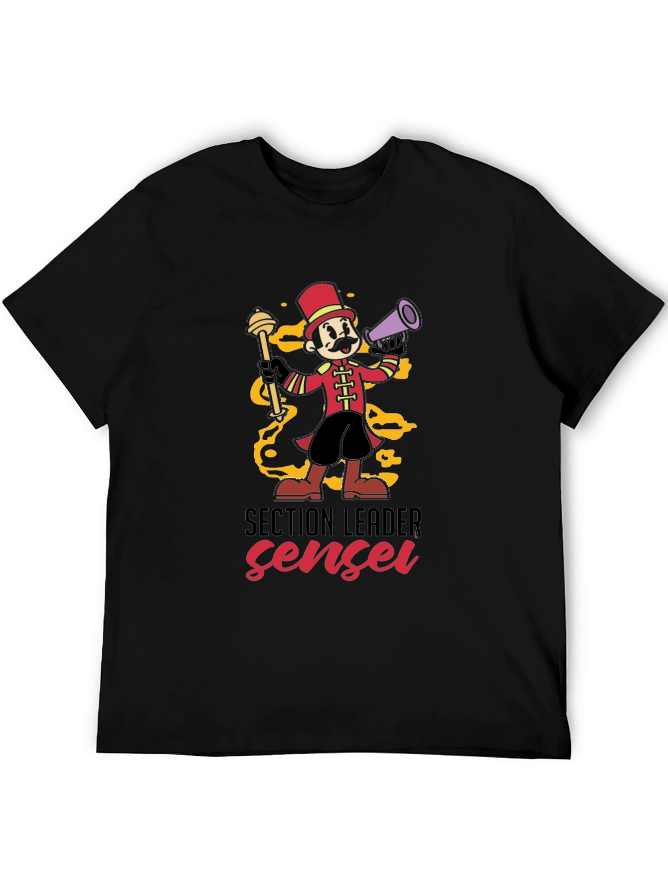 Section Leader Sensei T-Shirt - Cartoon Band Leader Tee