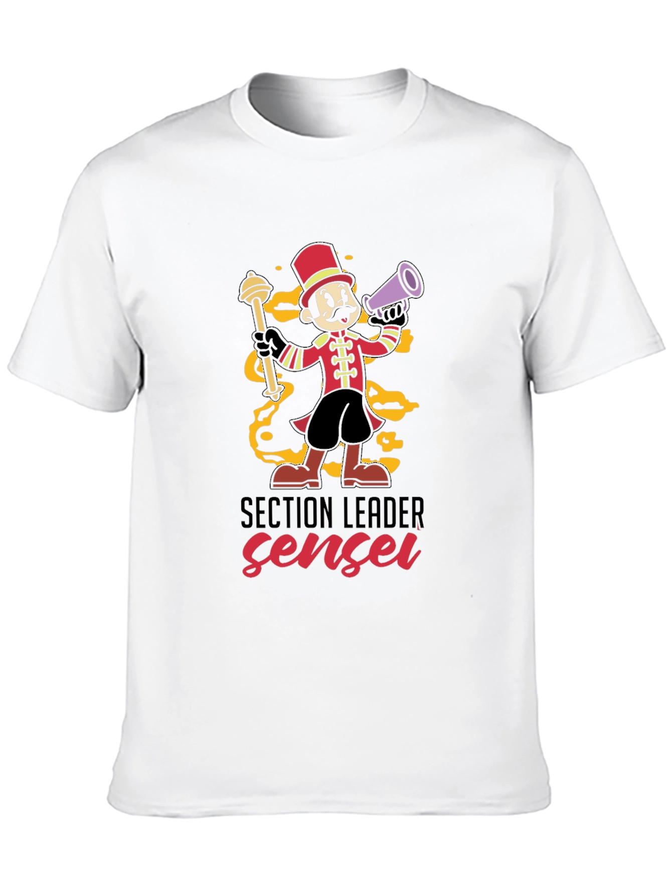 Section Leader Sensei T-Shirt - Cartoon Band Leader Tee