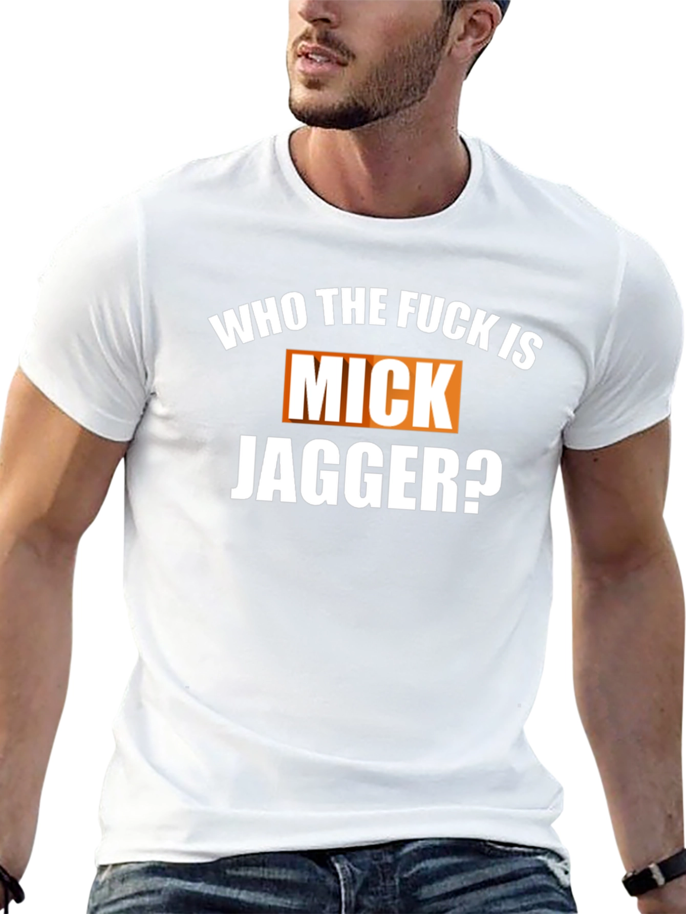 Who The F*ck Is Mick Jagger Black T-Shirt