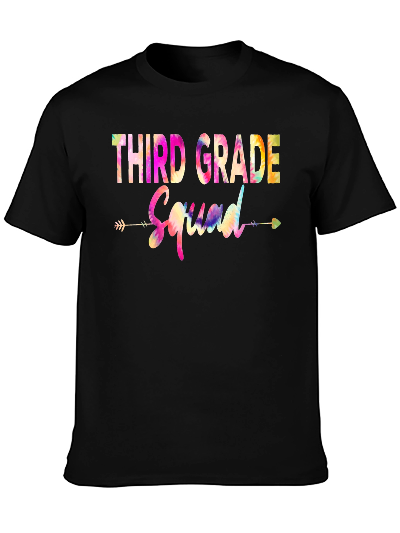 Third Grade Squad Tie Dye Graphic T-Shirt