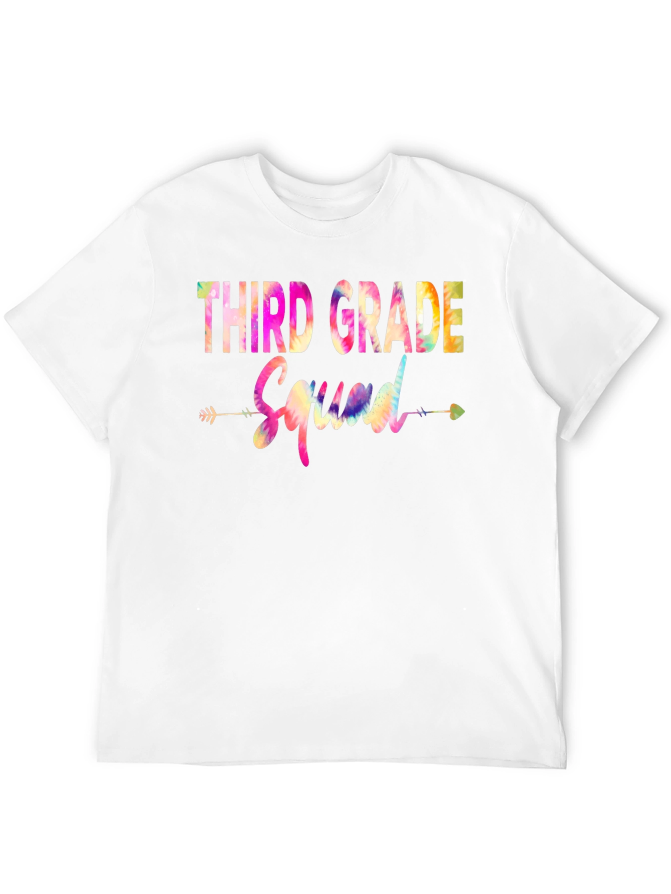 Third Grade Squad Tie Dye Graphic T-Shirt