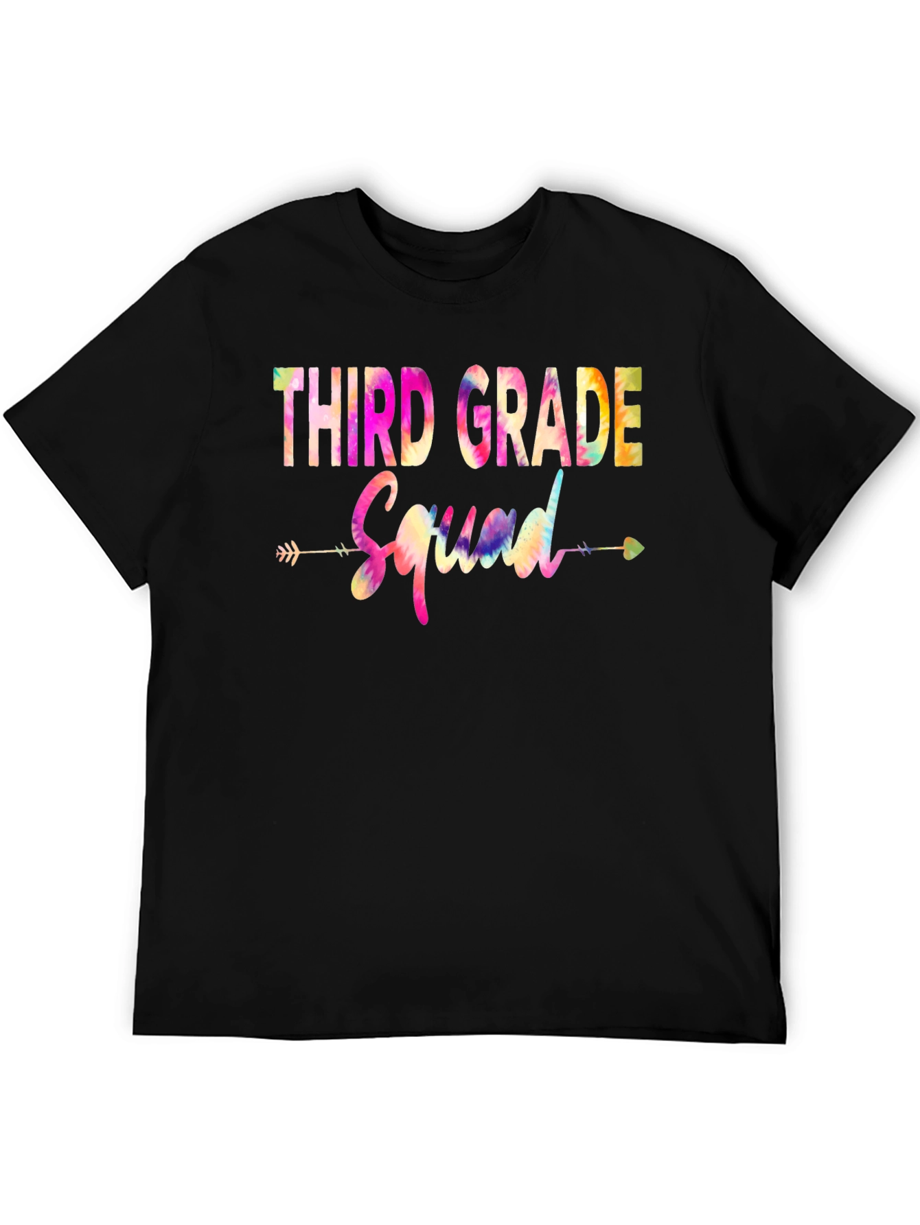Third Grade Squad Tie Dye Graphic T-Shirt
