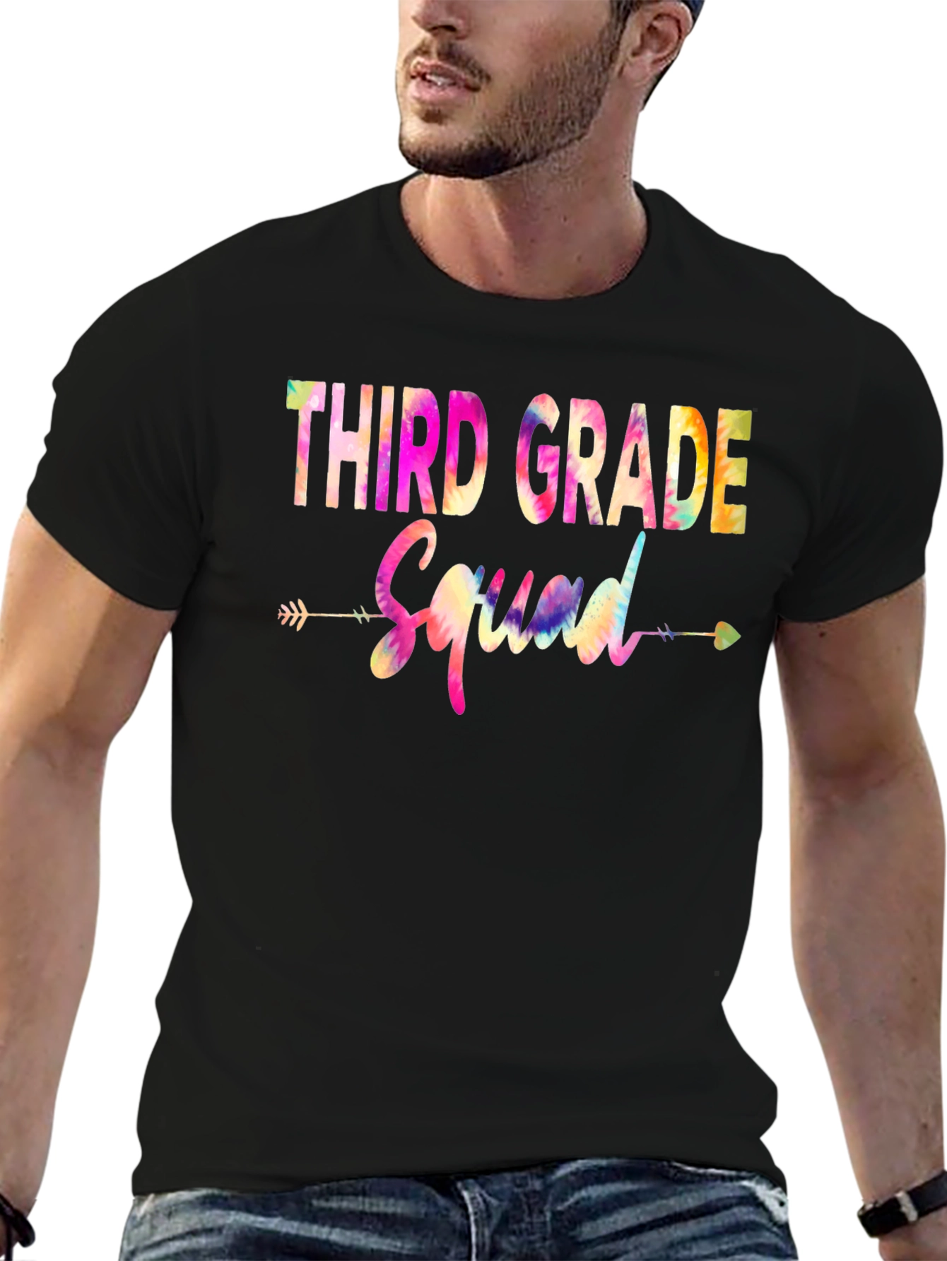 Third Grade Squad Tie Dye Graphic T-Shirt
