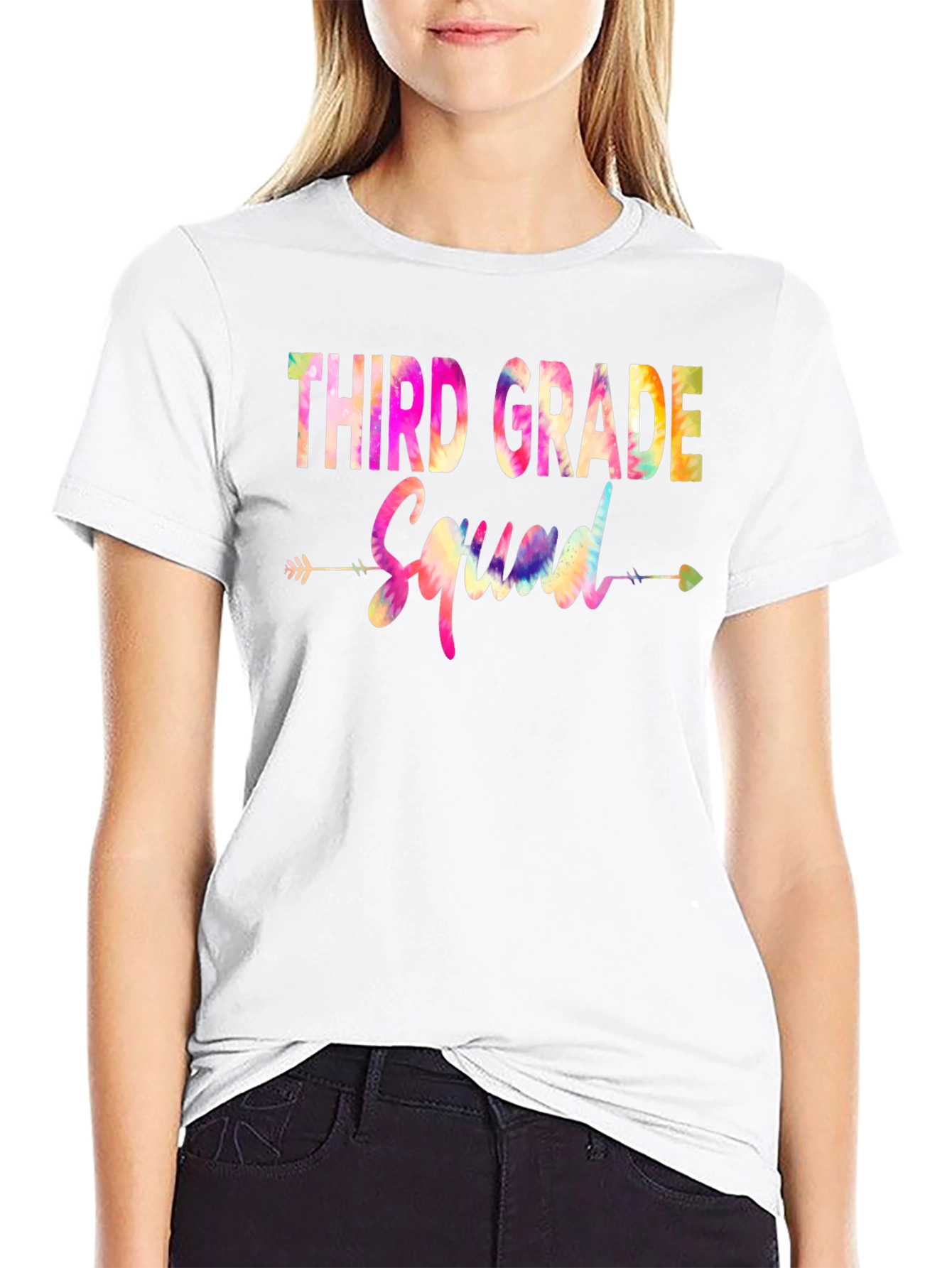 Third Grade Squad Tie Dye Graphic T-Shirt
