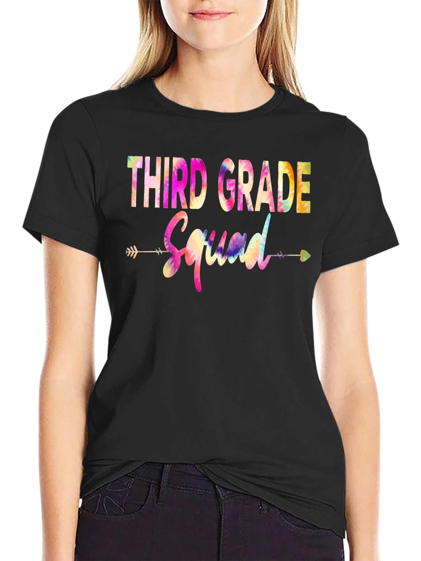Third Grade Squad Tie Dye Graphic T-Shirt
