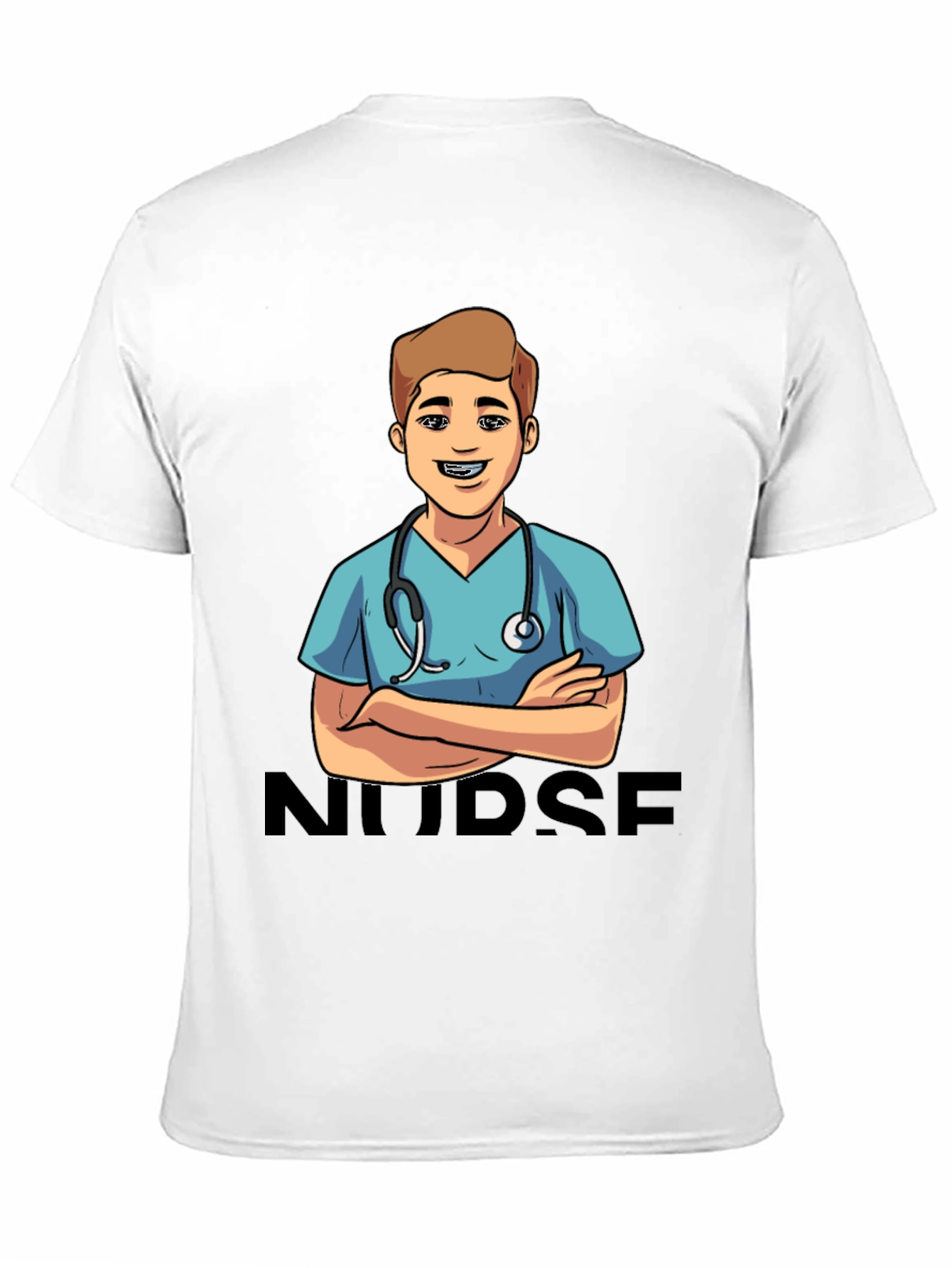 Cartoon Nurse T-Shirt - Black Graphic Tee