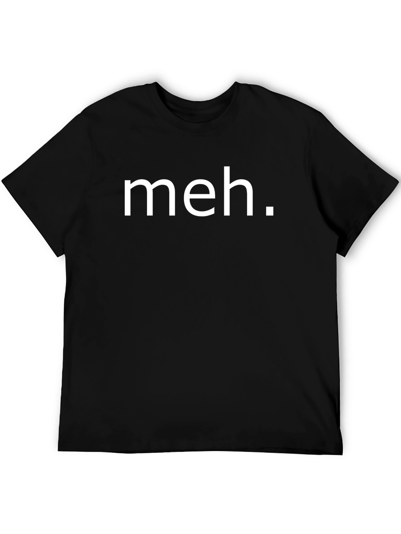 Meh. Graphic Tee - Black Cotton Casual T-Shirt