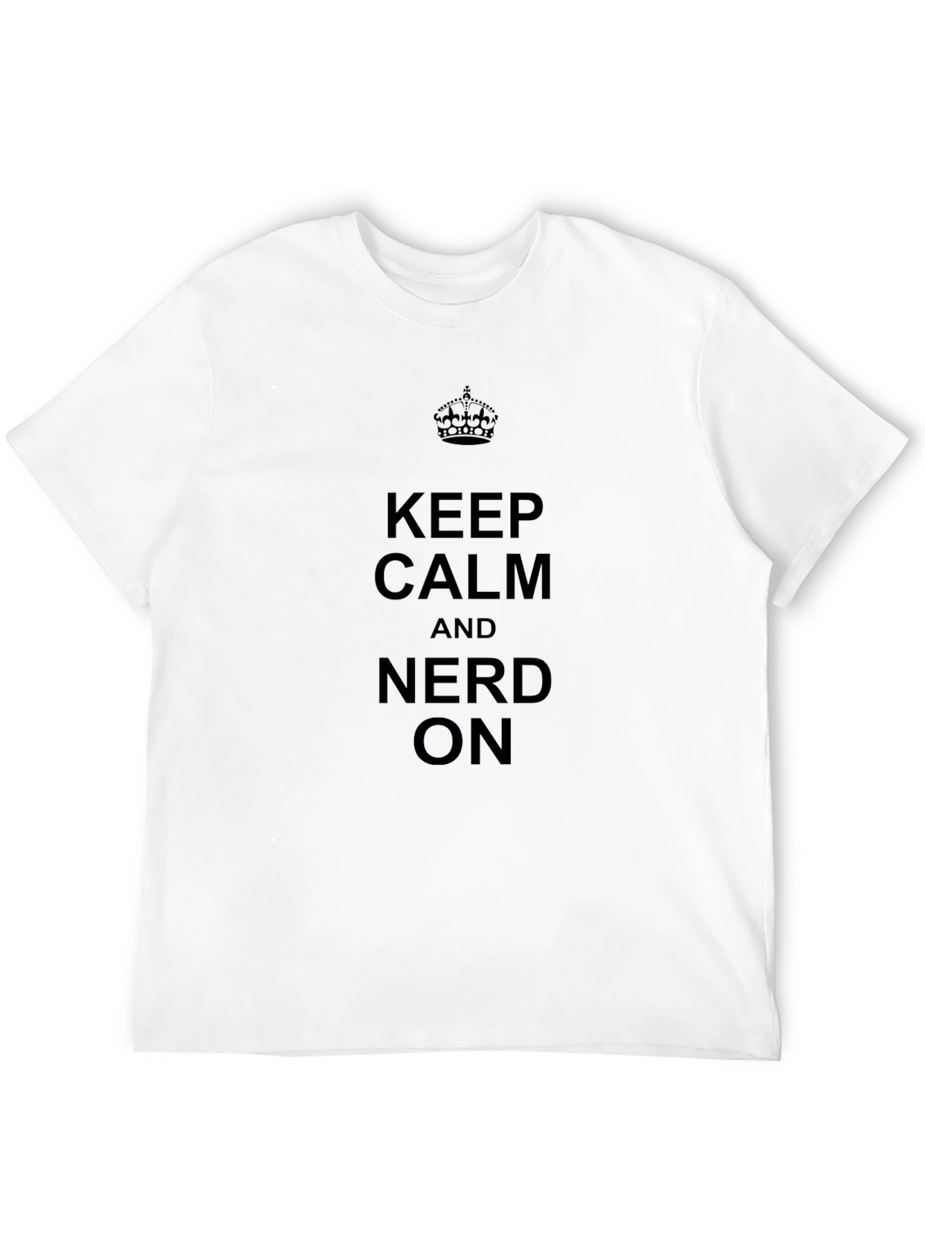 Keep Calm and Nerd On Black T-Shirt