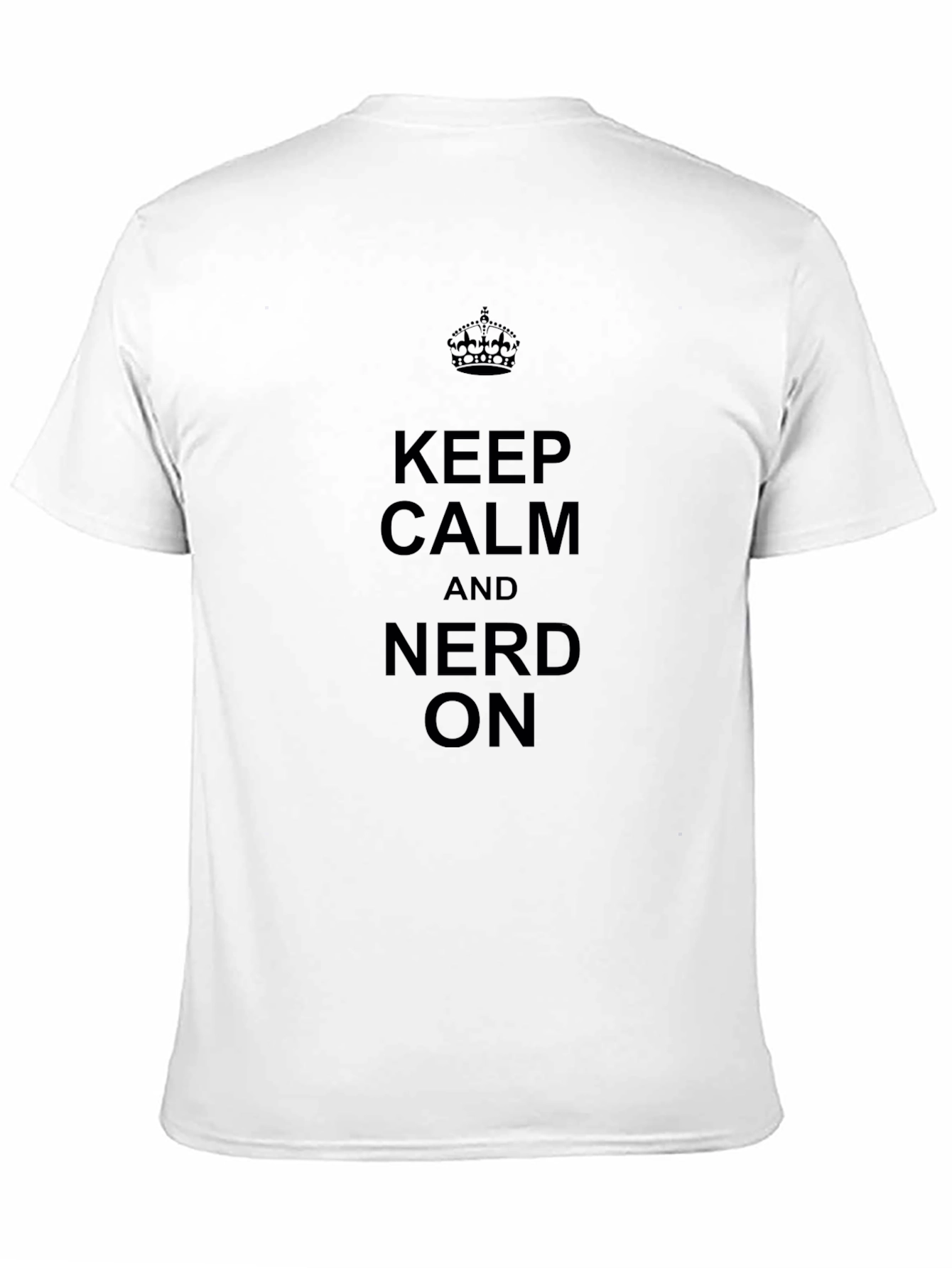 Keep Calm and Nerd On Black T-Shirt