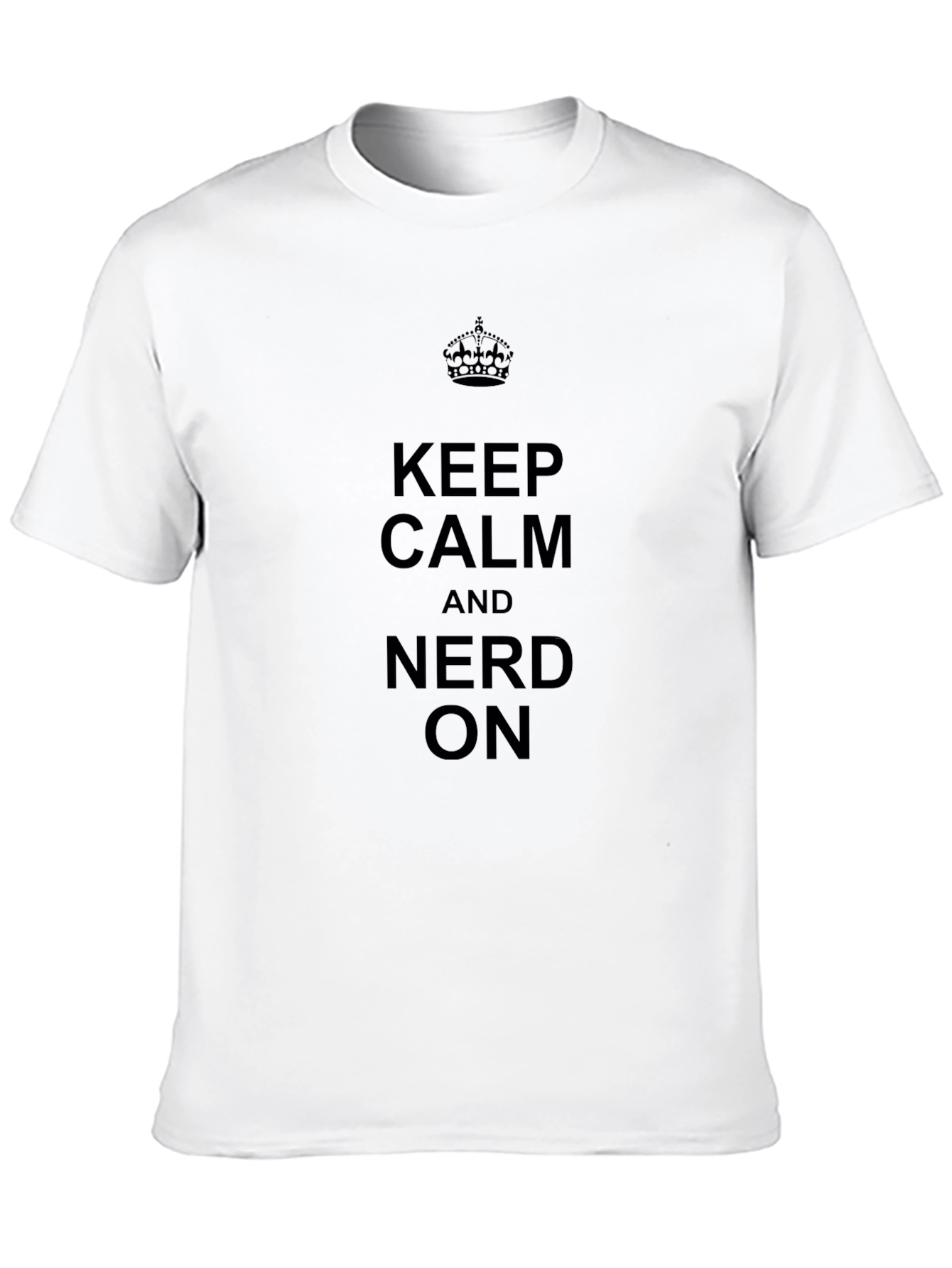 Keep Calm and Nerd On Black T-Shirt