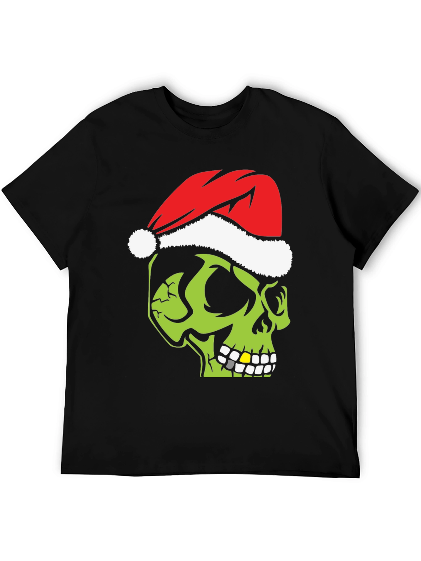 Grinch Skull Christmas T-Shirt - Holiday Humor