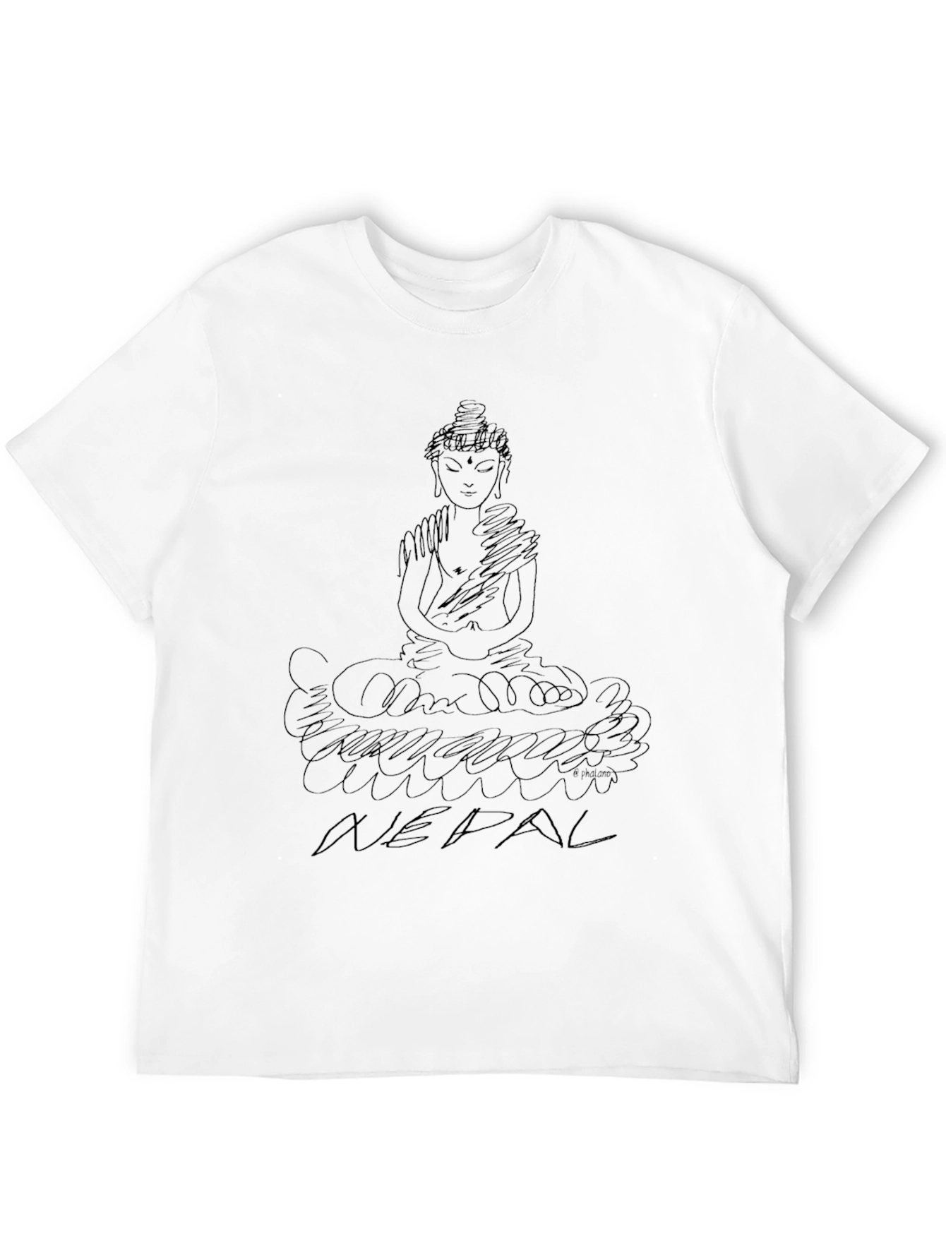 Nepal Buddha Graphic Tee - Black