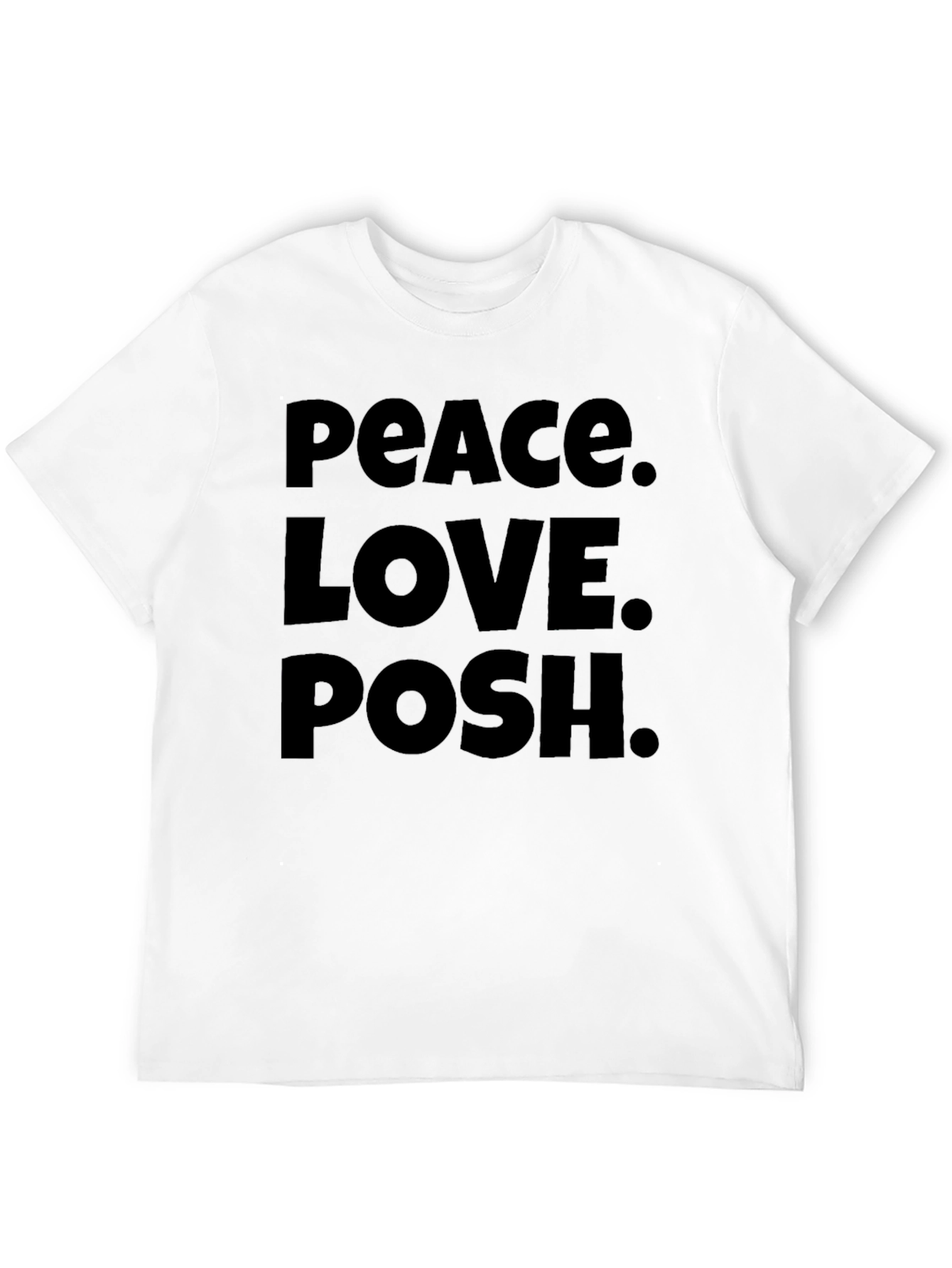 Peace Love Posh Black T-Shirt