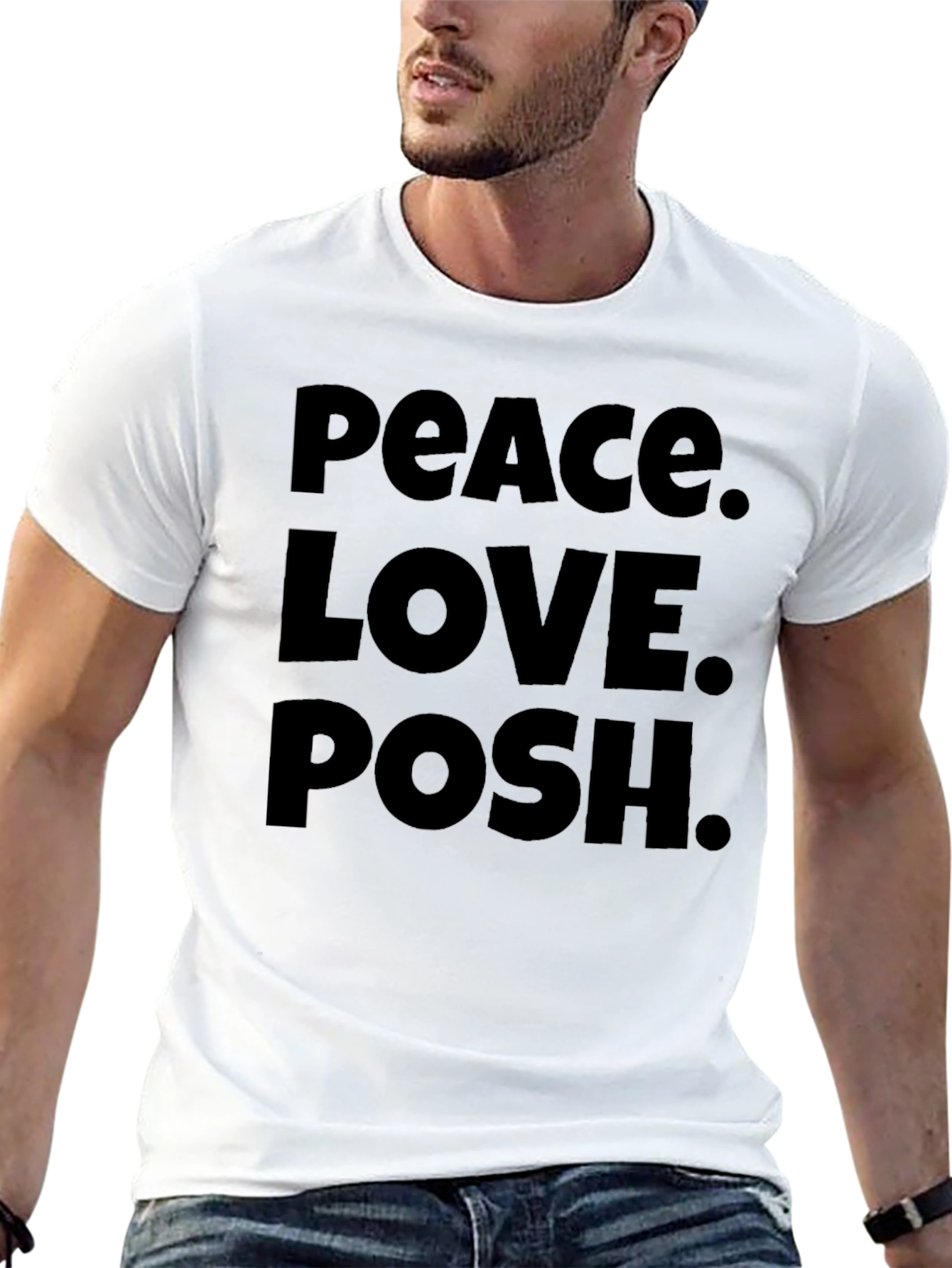 Peace Love Posh Black T-Shirt