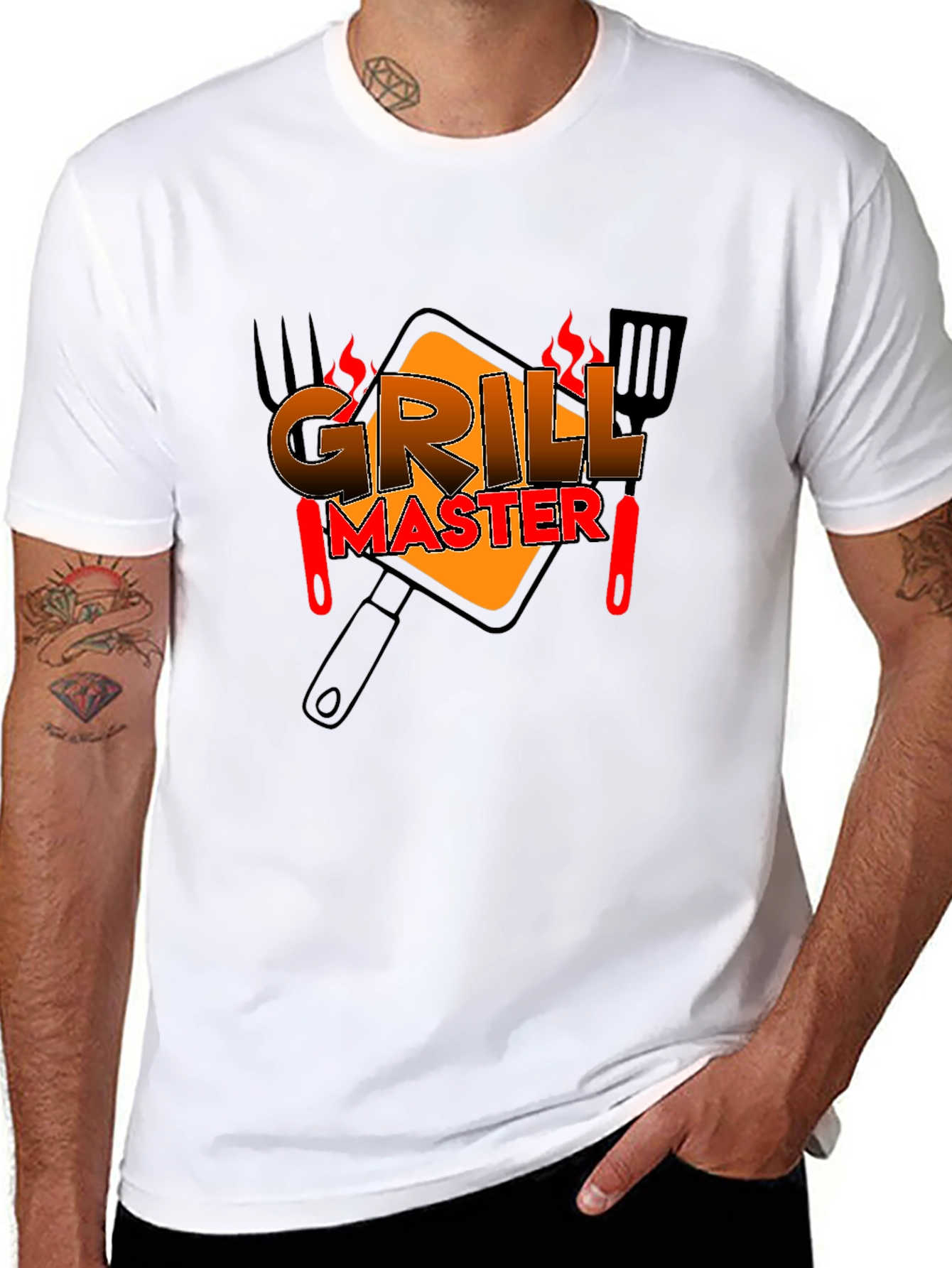 Grill Master Black T-Shirt - BBQ Design