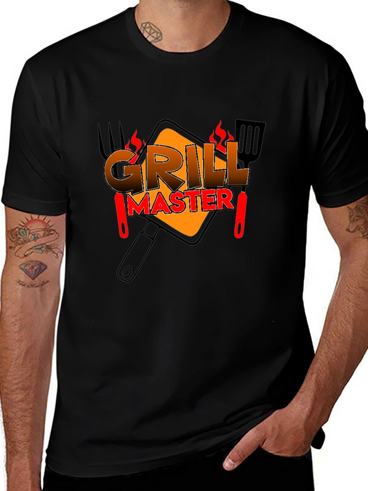 Grill Master Black T-Shirt - BBQ Design