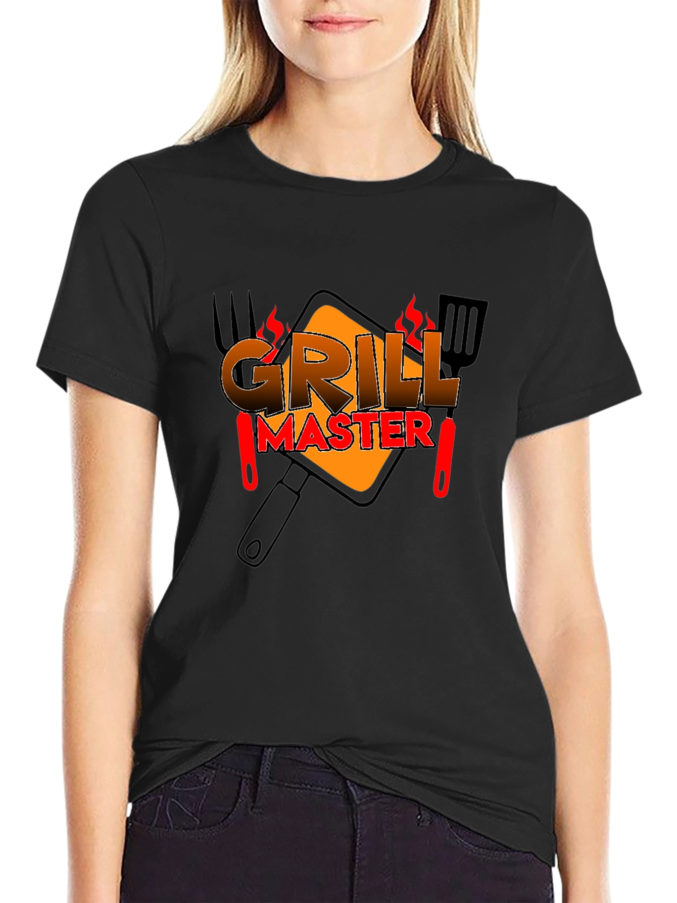 Grill Master Black T-Shirt - BBQ Design