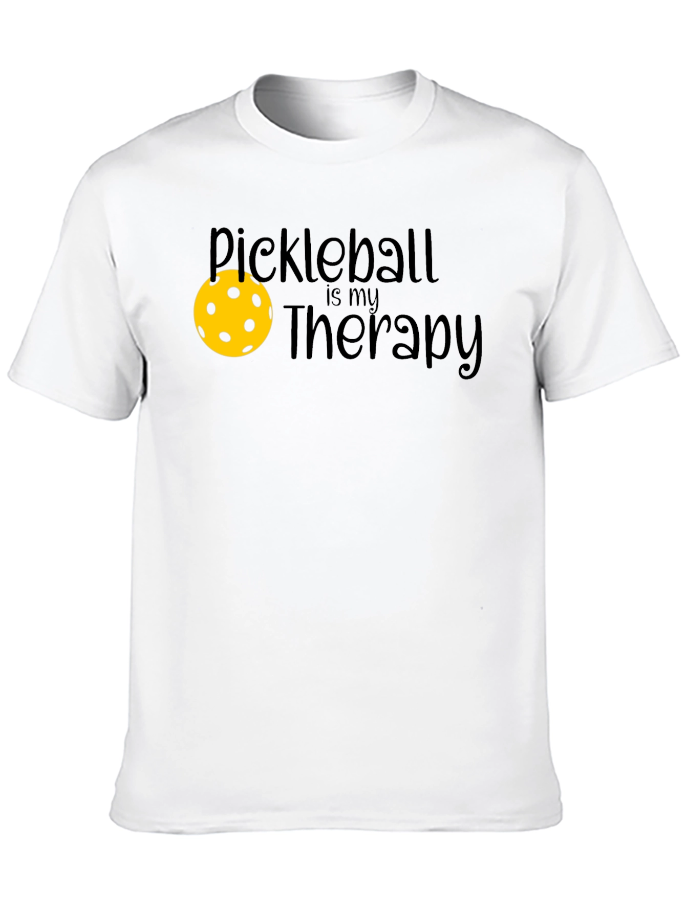 Pickleball Therapy T-Shirt - Black Graphic Tee