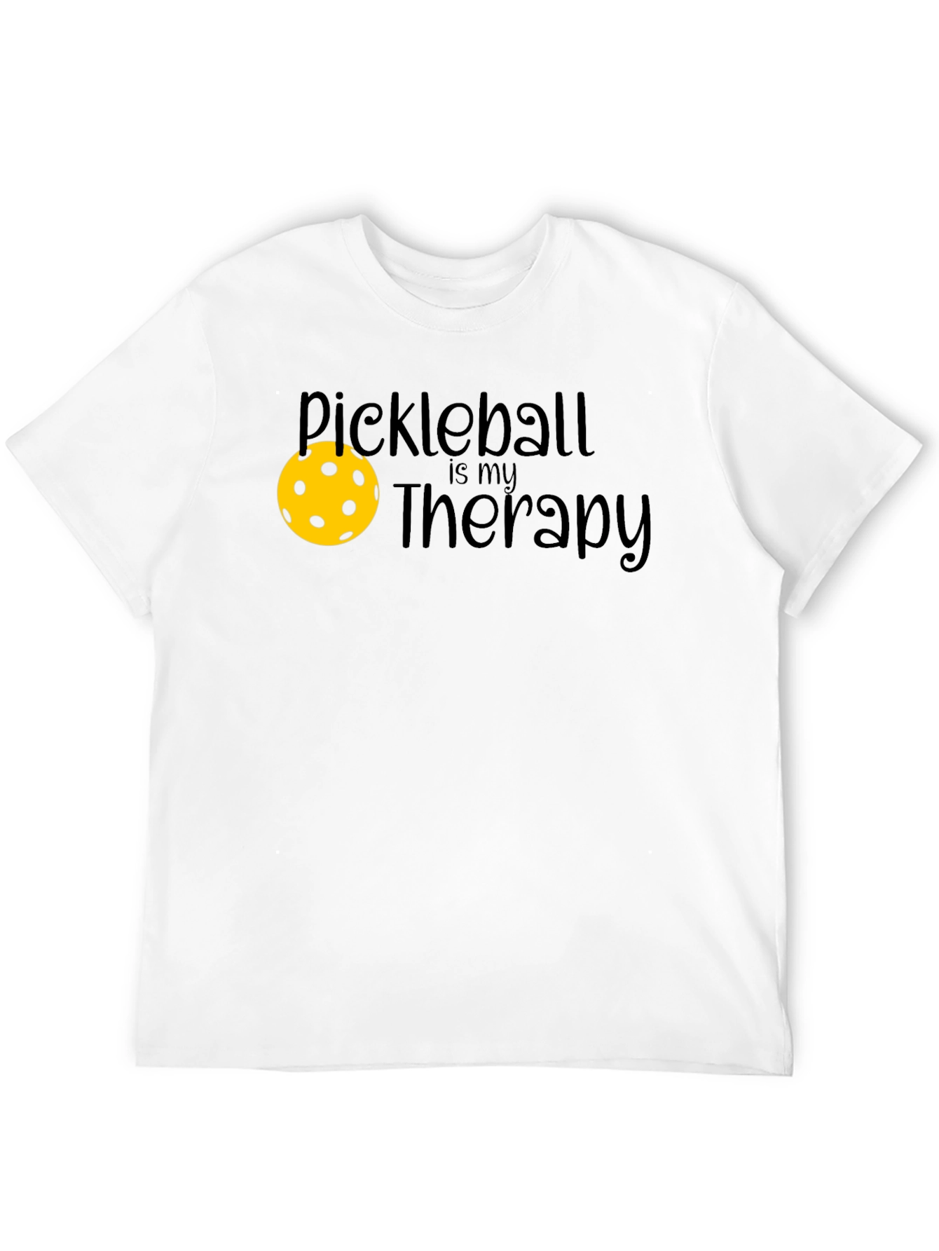 Pickleball Therapy T-Shirt - Black Graphic Tee