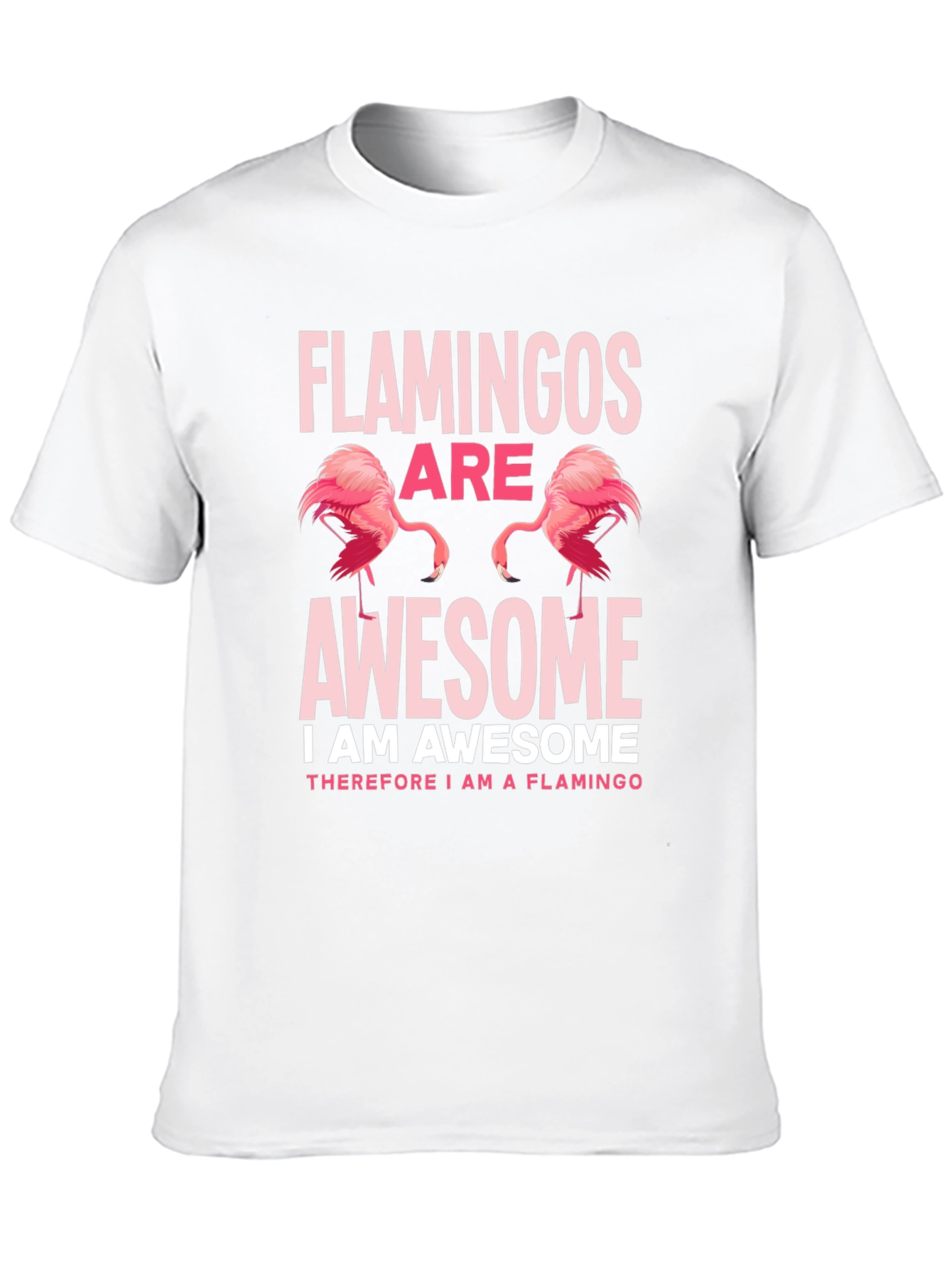 Flamingos Are Awesome Graphic Tee Shirt