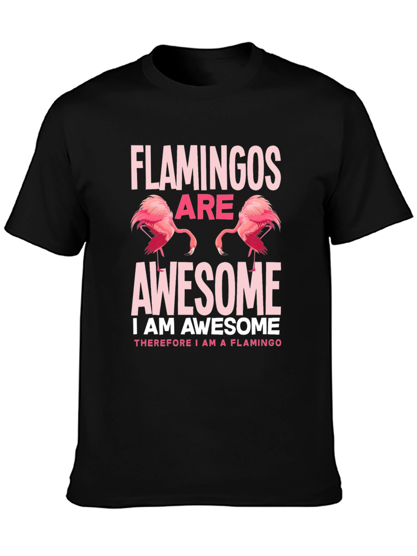 Flamingos Are Awesome Graphic Tee Shirt