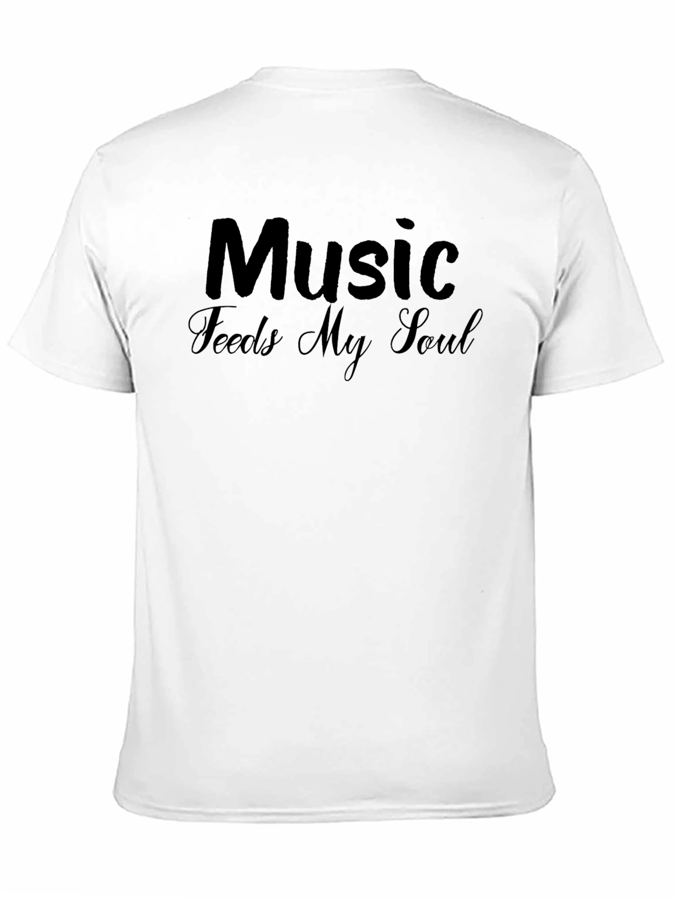 Music Feeds My Soul Black T-Shirt