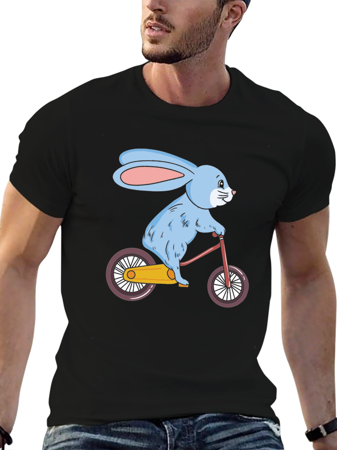 Bunny on Bike Graphic T-Shirt