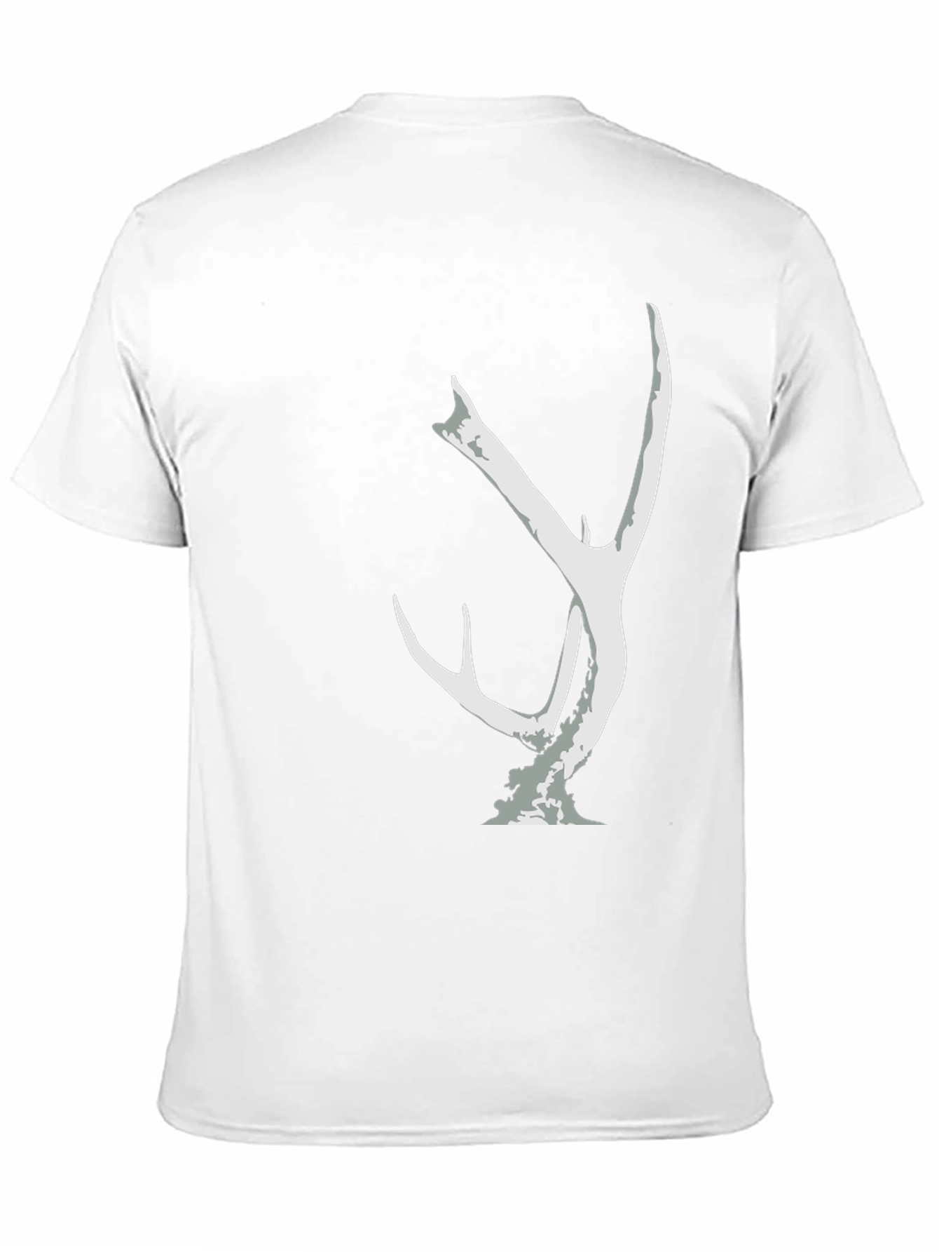 Black T-Shirt with Antler Graphic