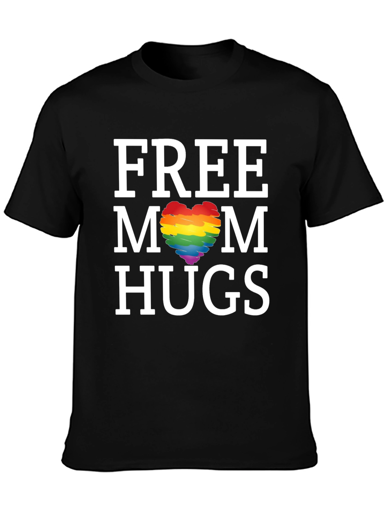 Free Mom Hugs LGBT Pride Heart Tee