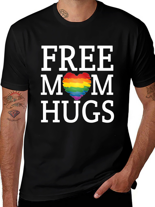 Free Mom Hugs LGBT Pride Heart Tee