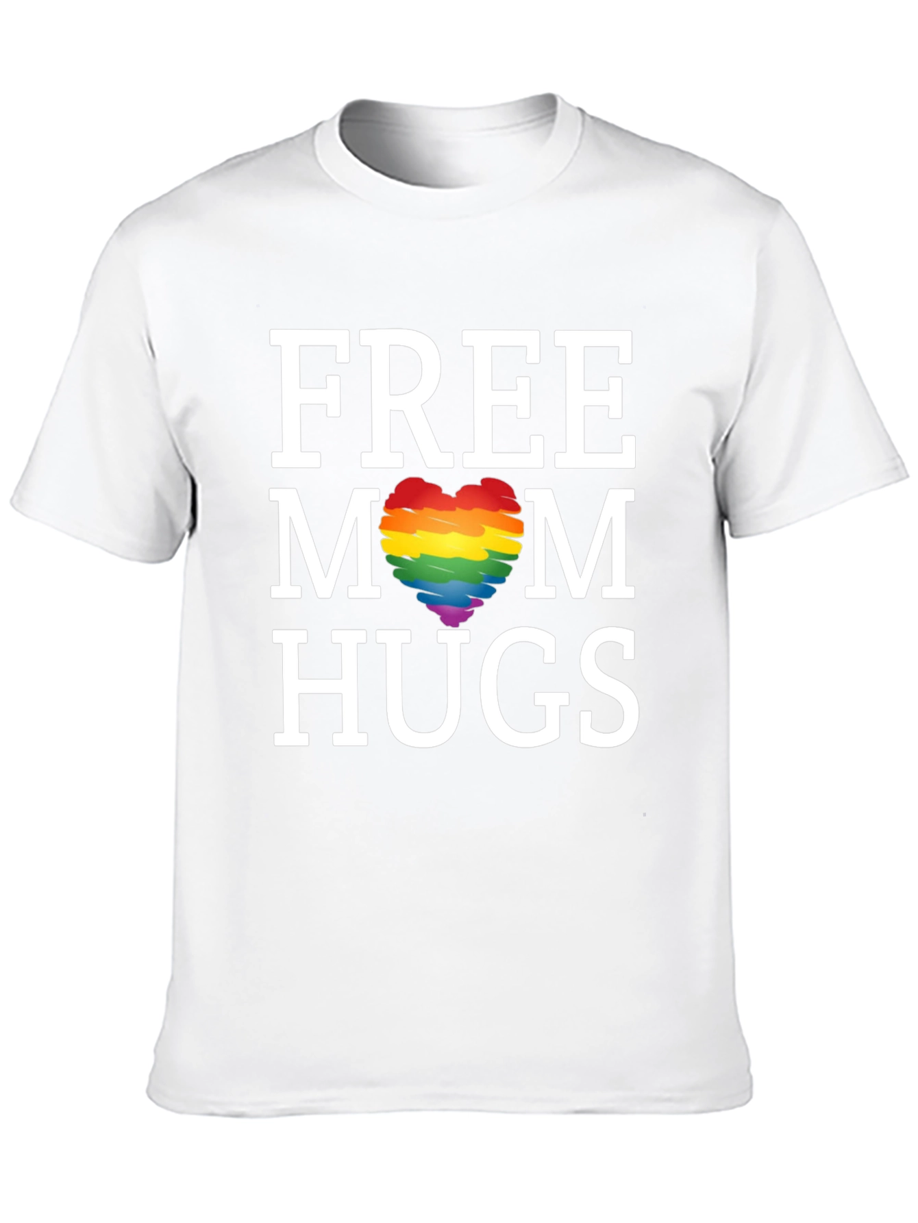 Free Mom Hugs LGBT Pride Heart Tee
