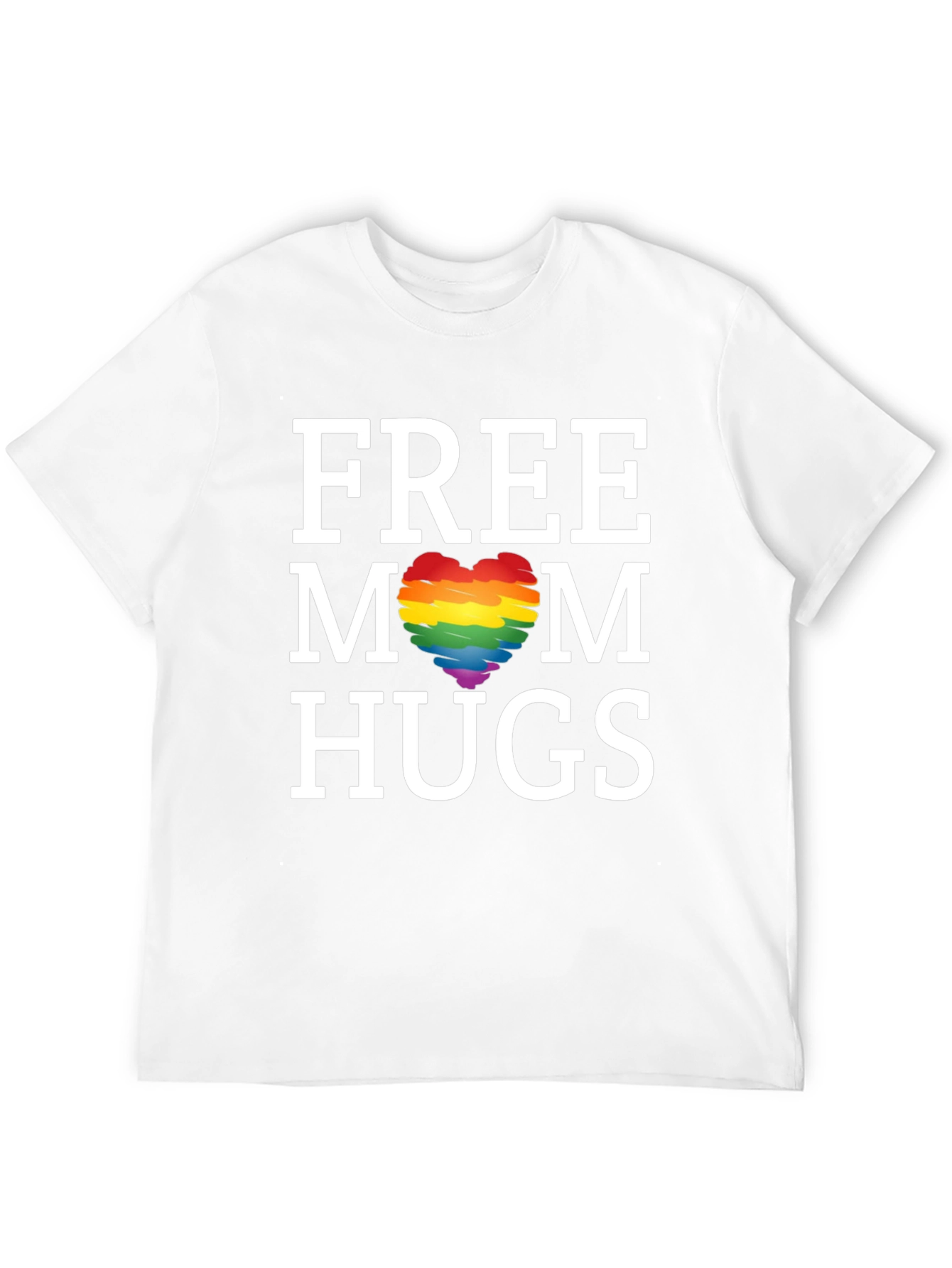 Free Mom Hugs LGBT Pride Heart Tee
