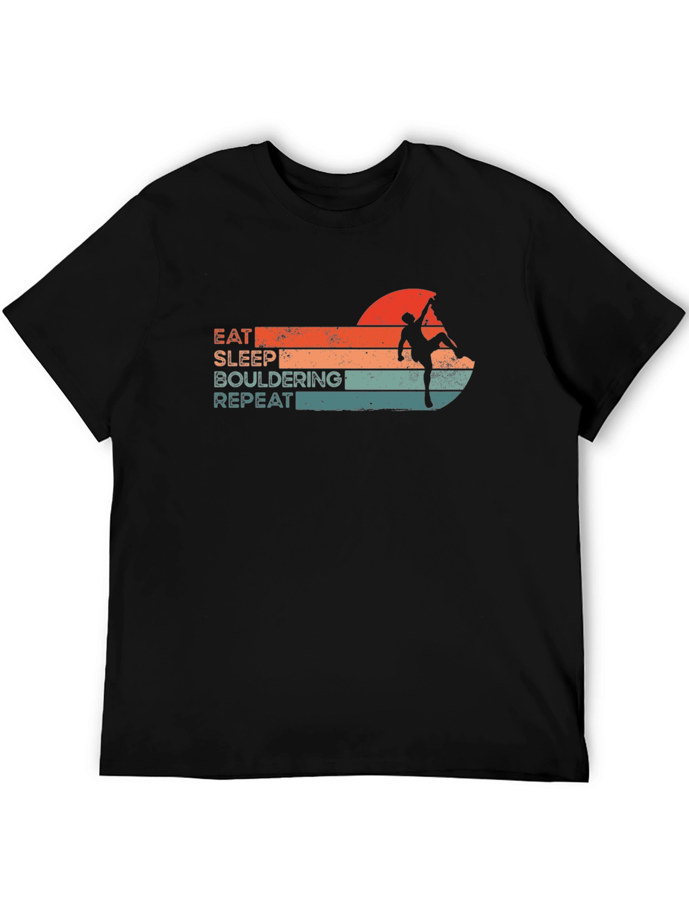 Eat Sleep Bouldering Repeat Graphic Tee