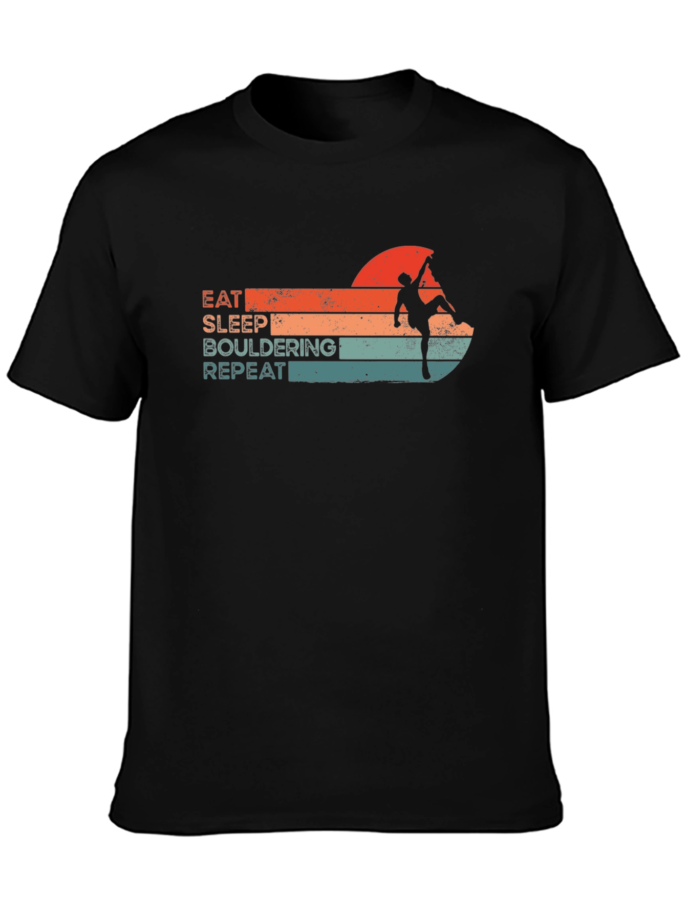 Eat Sleep Bouldering Repeat Graphic Tee